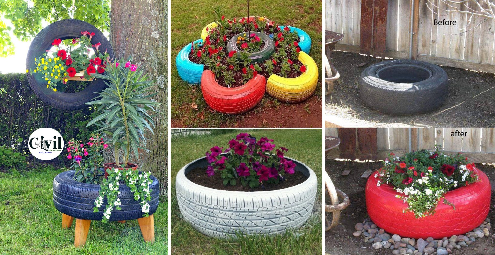 30 Creative Ways To Use Old Tires In Your Garden Engineering Discoveries