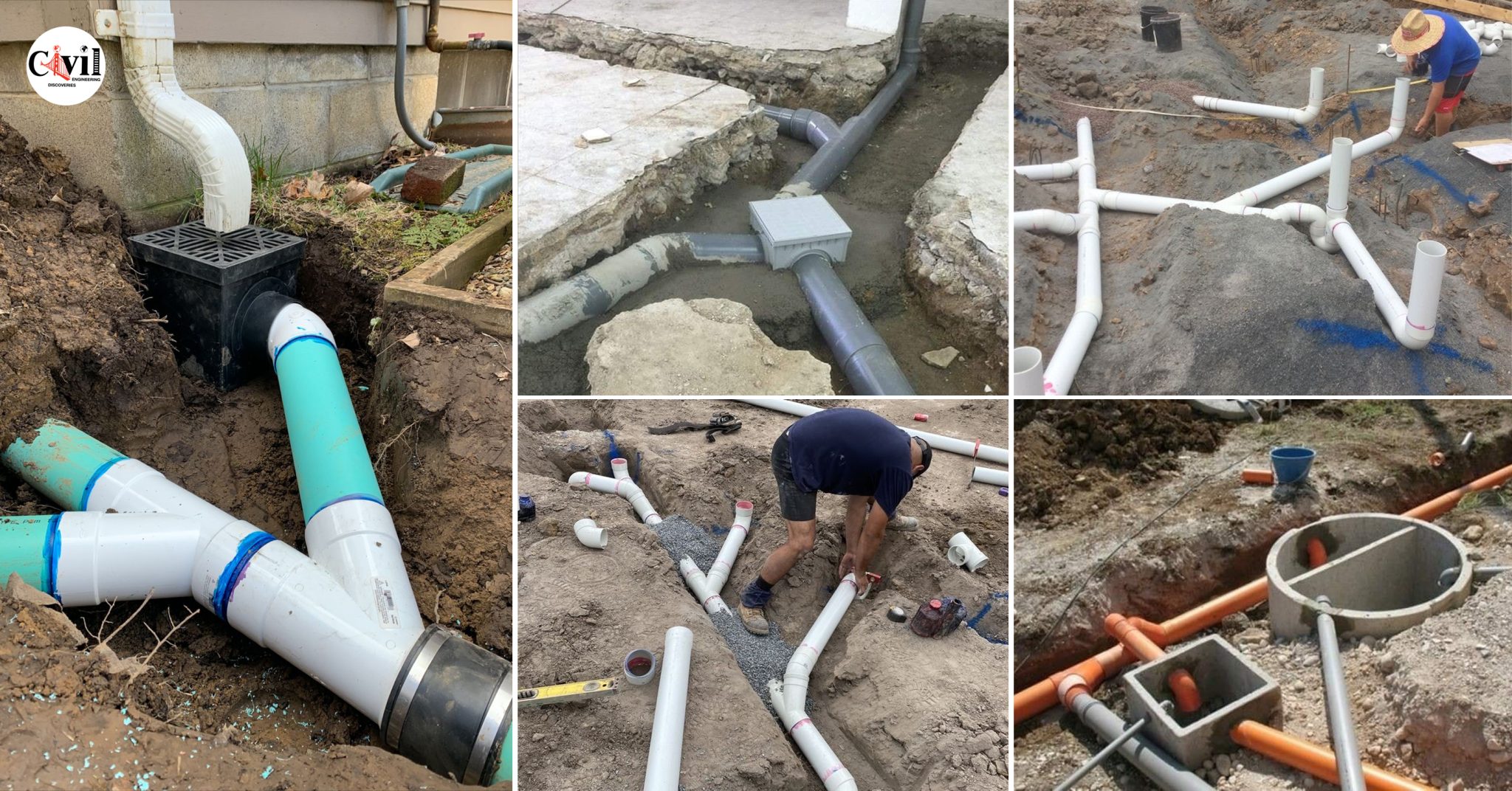 Photos House Drainage System Installation Works Engineering