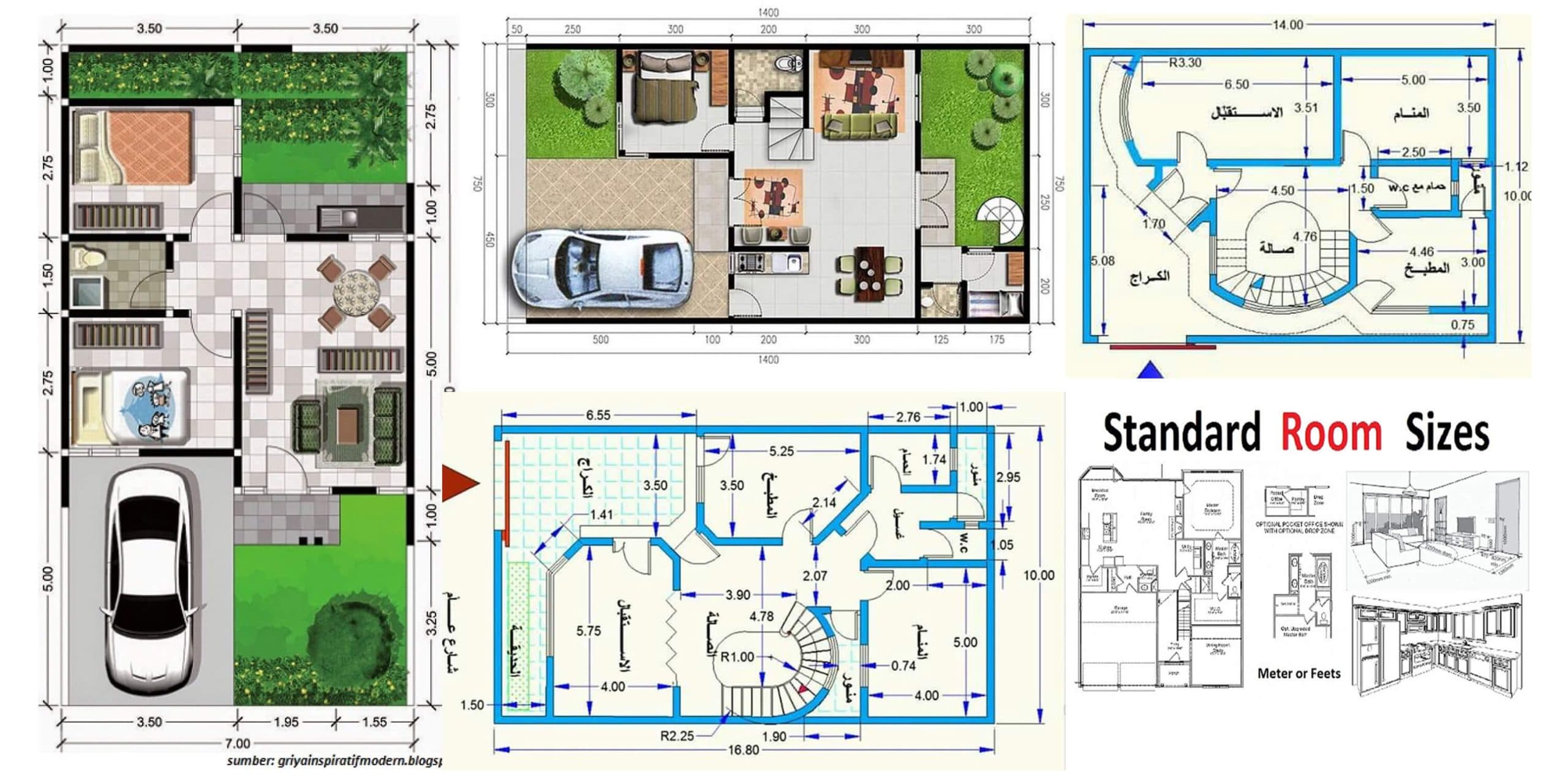 Standard Room Sizes For Plan Development