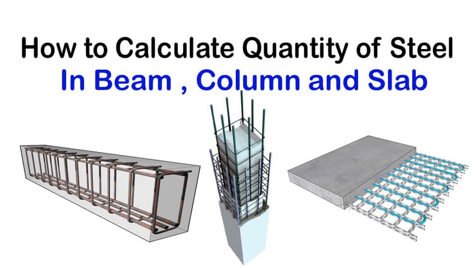 How To Calculate Quantity Of Steel For RCC Beam,Column And Slab