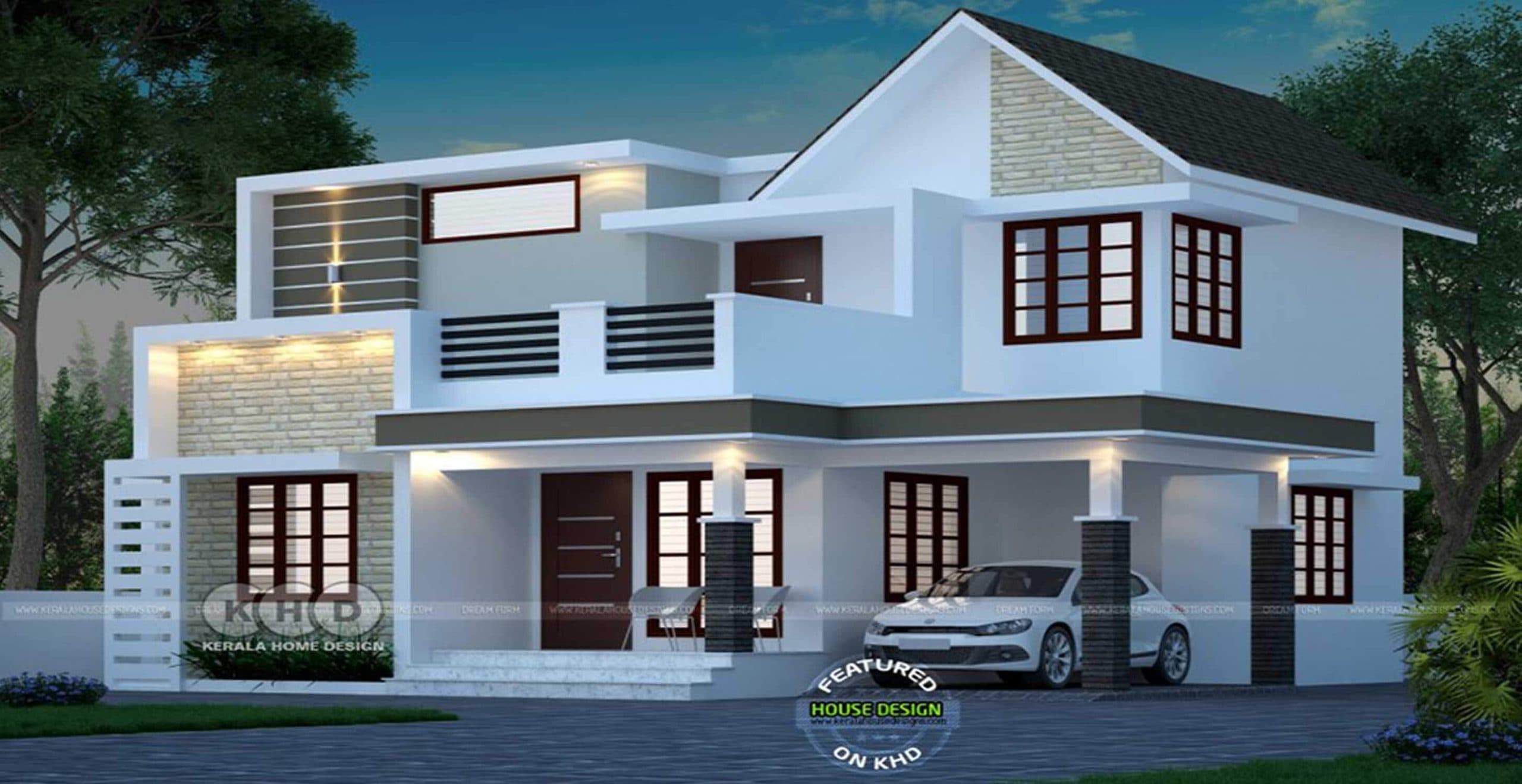 1787 Square Feet 4 Bedroom Mesmerizing Double Floor House