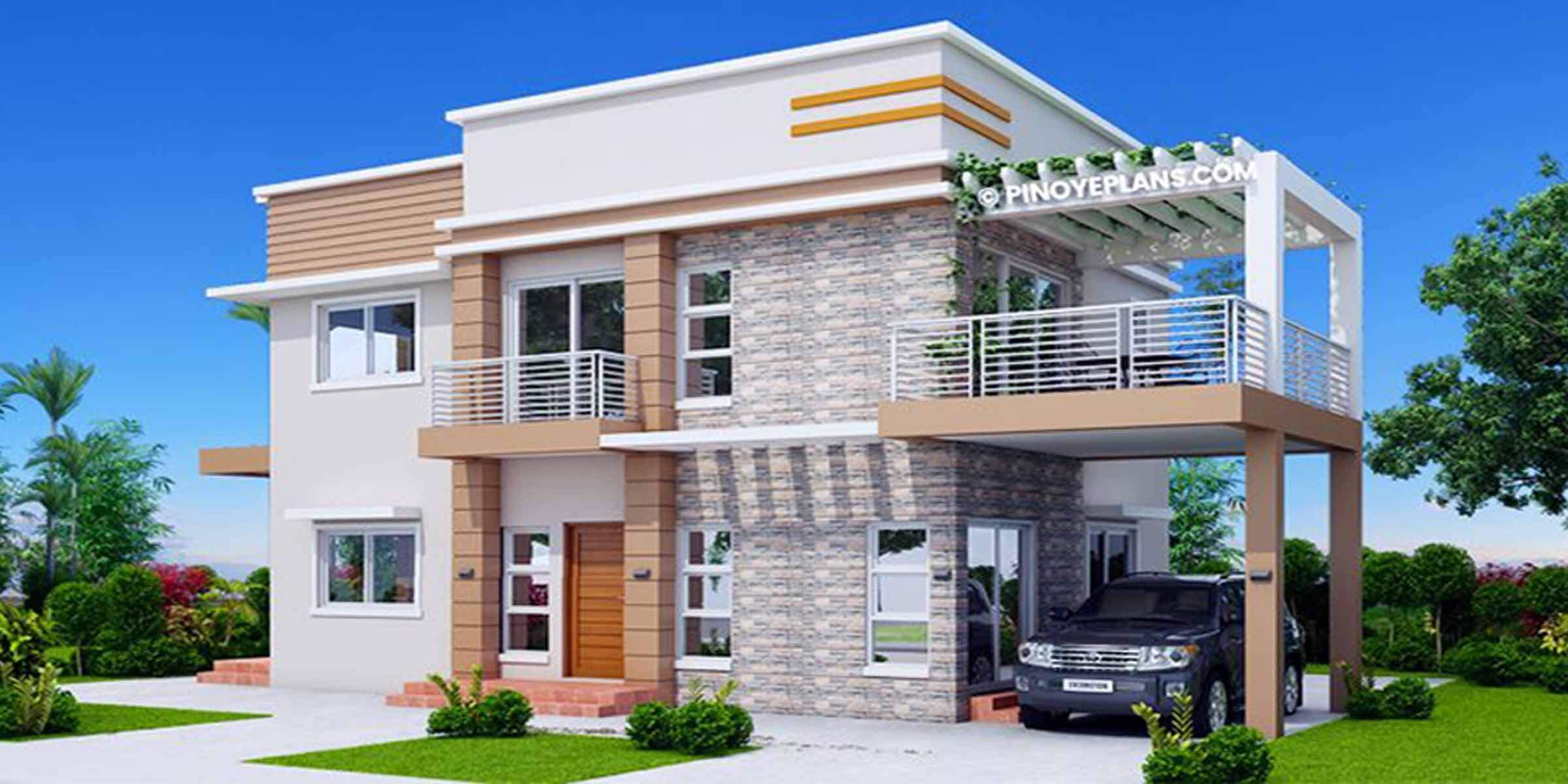 Antonio – 4 Bedroom Modern Home Plan With Roof Deck