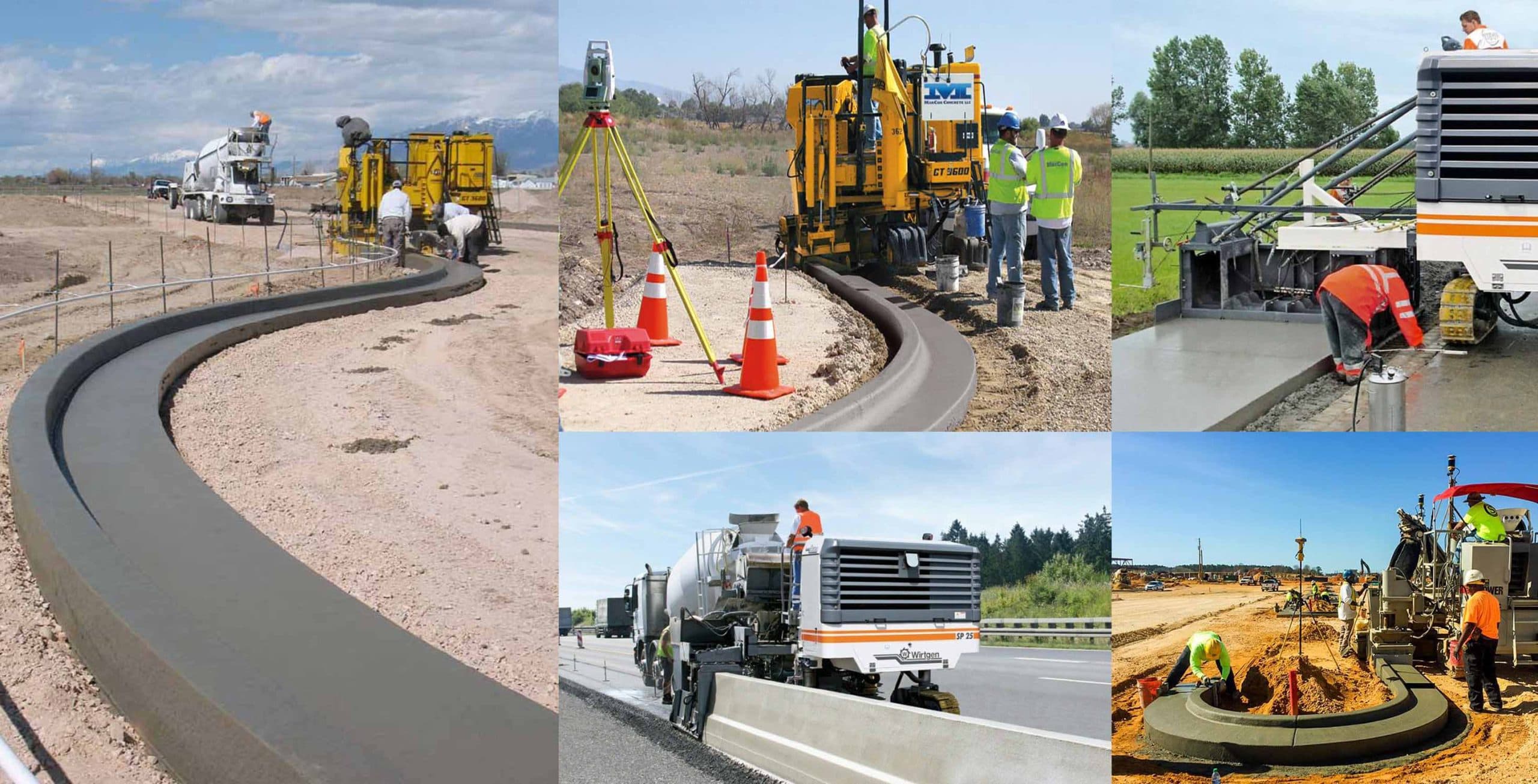 This Versatile Machine Perfectly Poured Concrete To Create Curbs, Gutters, Sidewalks And Barrier Walls
