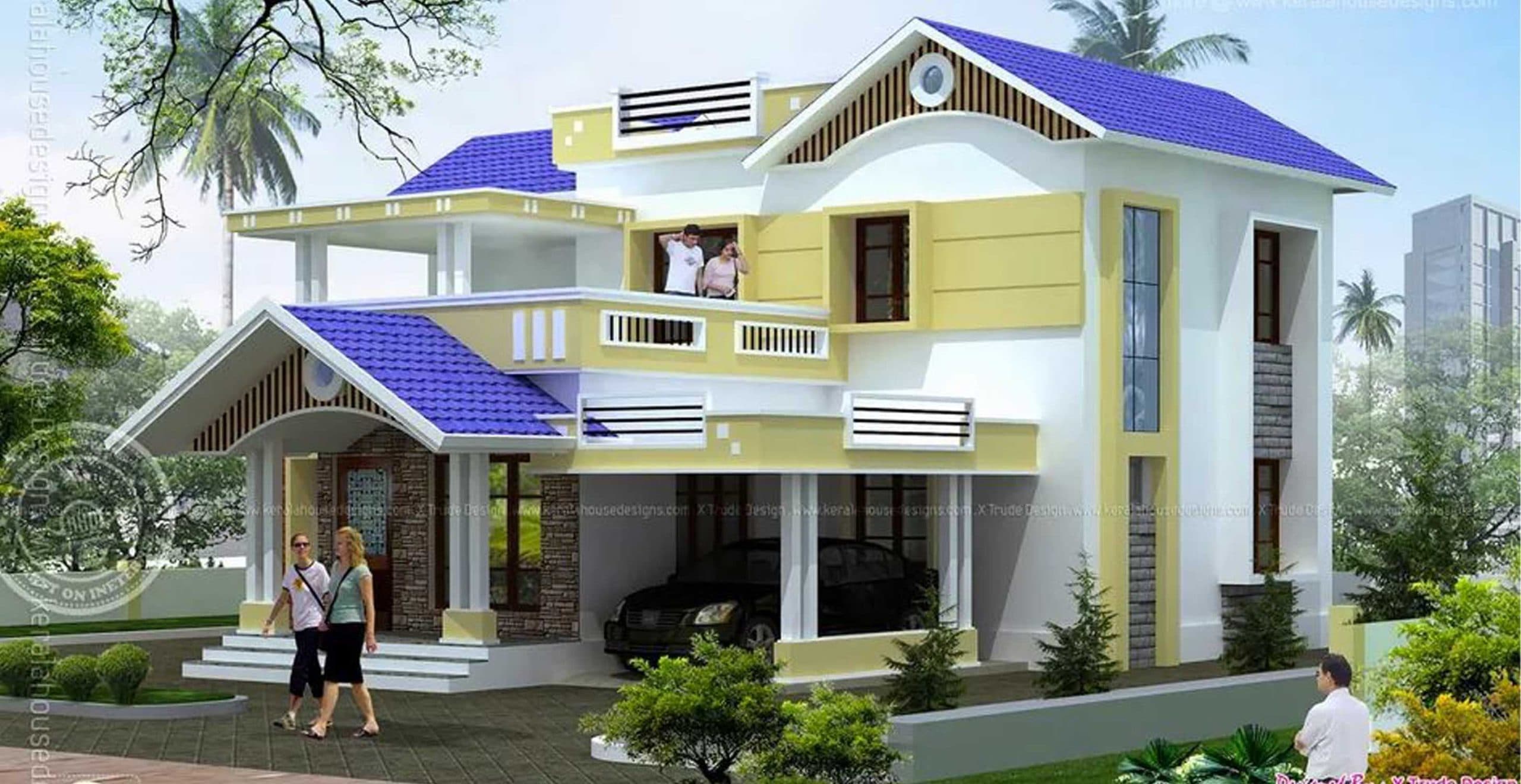4 Bedroom 1924 Square Feet House Elevation