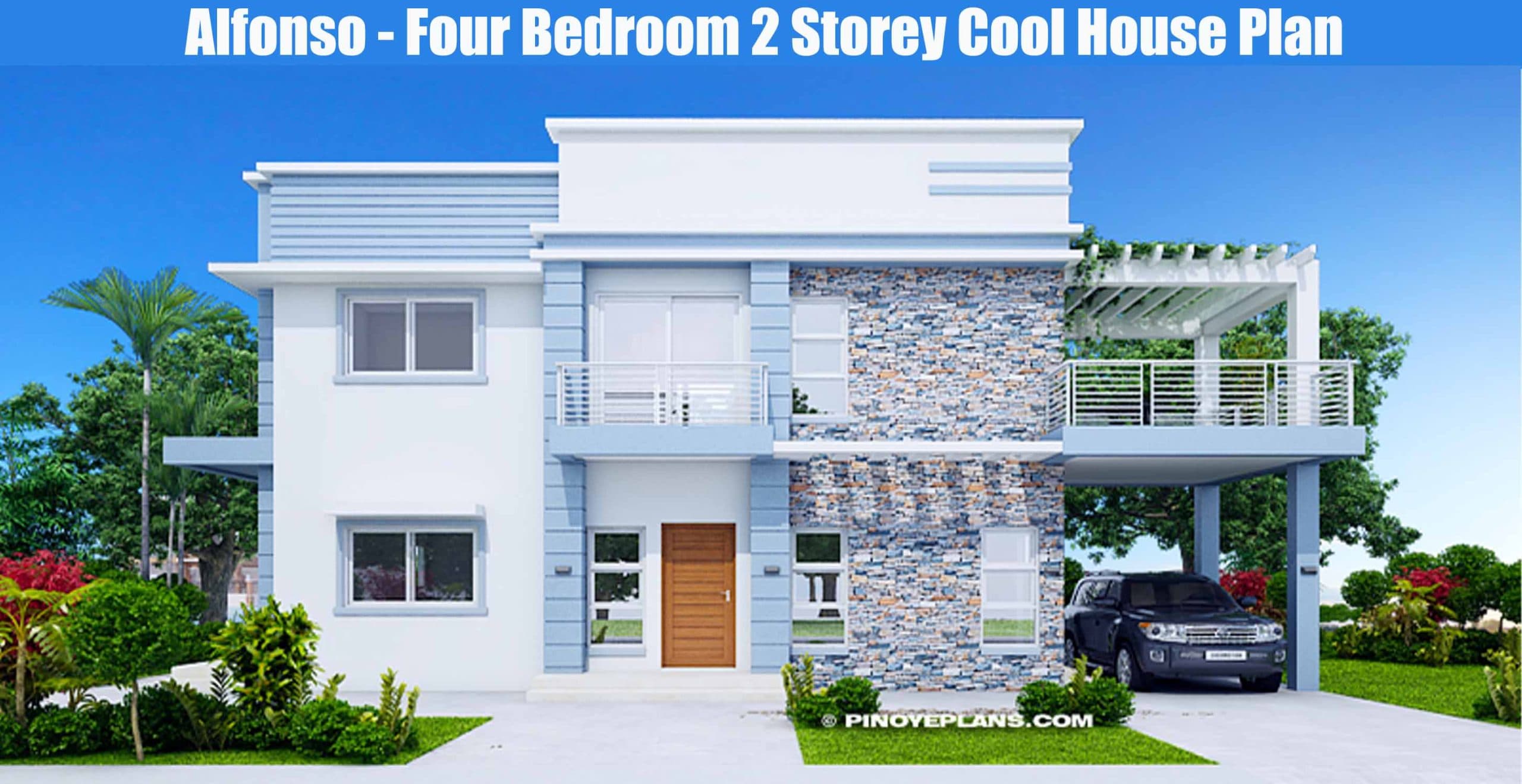 Alfonso – Four Bedroom 2 Storey Cool House Plan