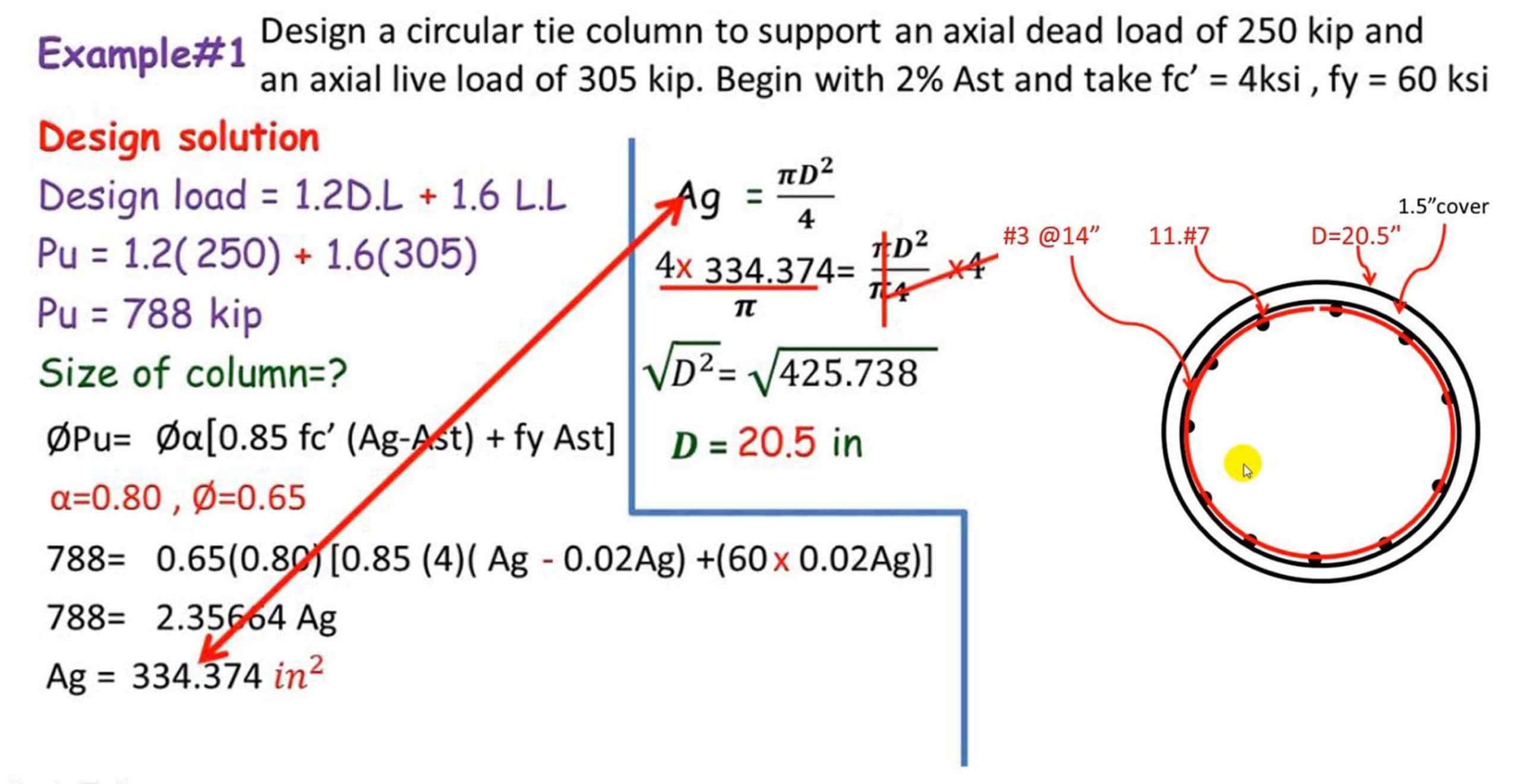 How To Design Circular Reinforced Concrete Column