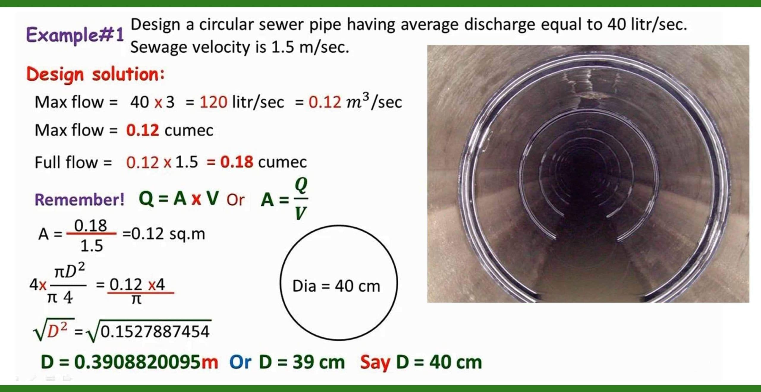 How To Design A Sewer Line Pipe