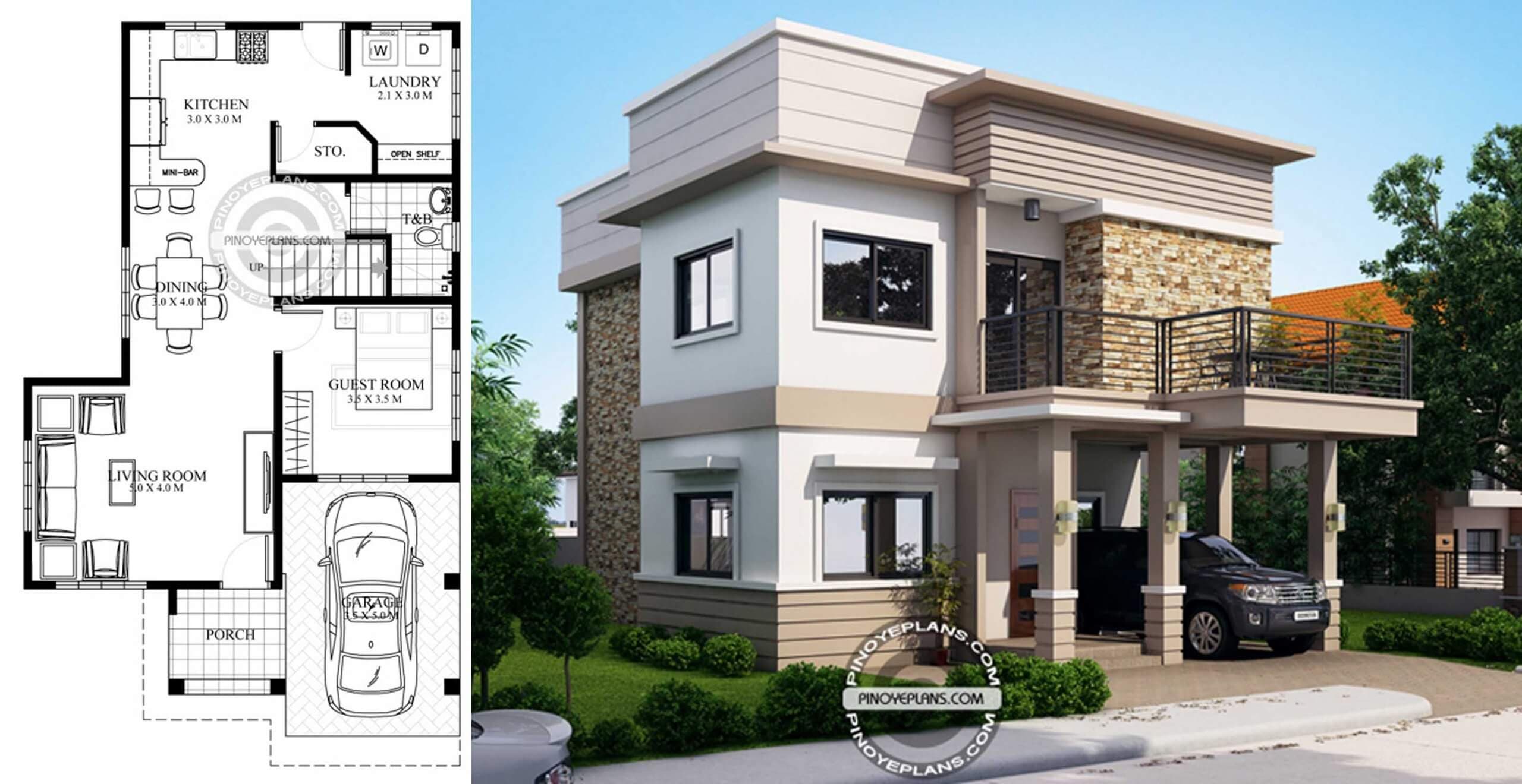 Juliet 2 Storey House With Roof Deck