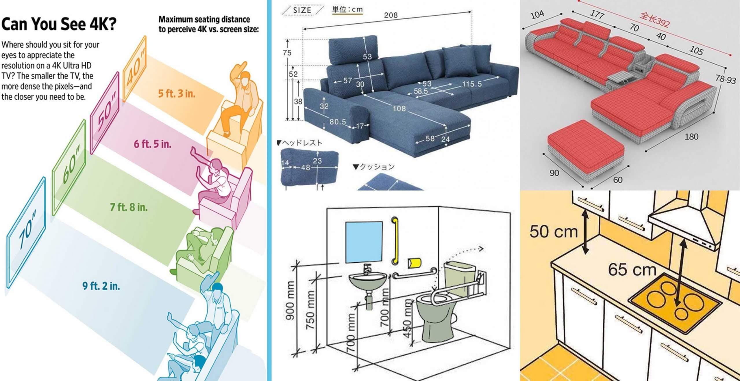 Useful Standard Dimensions For Home Furniture