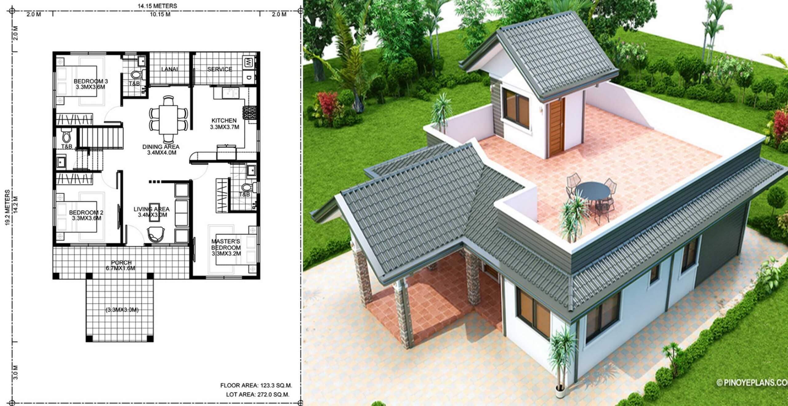 Sanjorjo – 3 Bedroom One Storey With Roof Deck