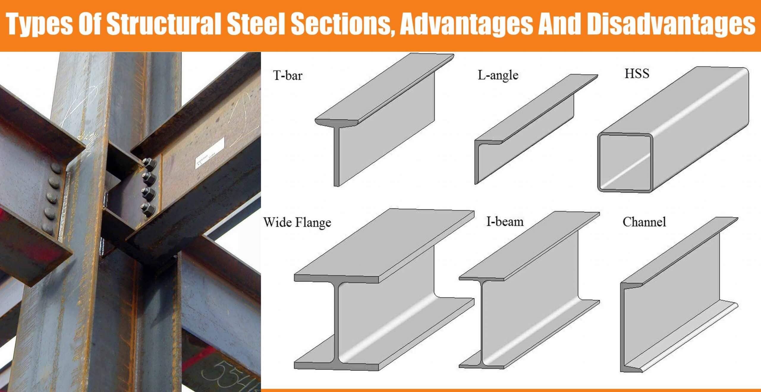  Types Of Structural Steel Sections, Advantages And Disadvantages