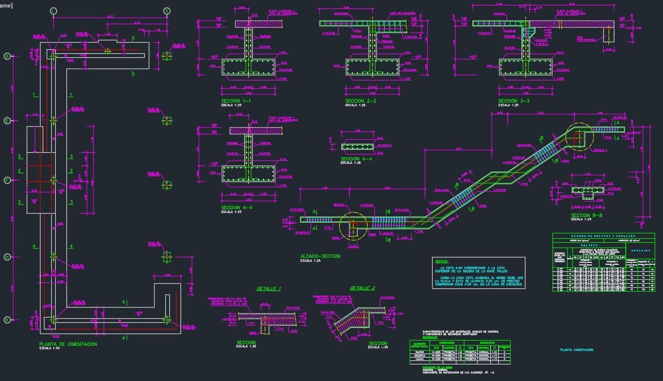 Foundation Structural Design (AutoCad File Download)