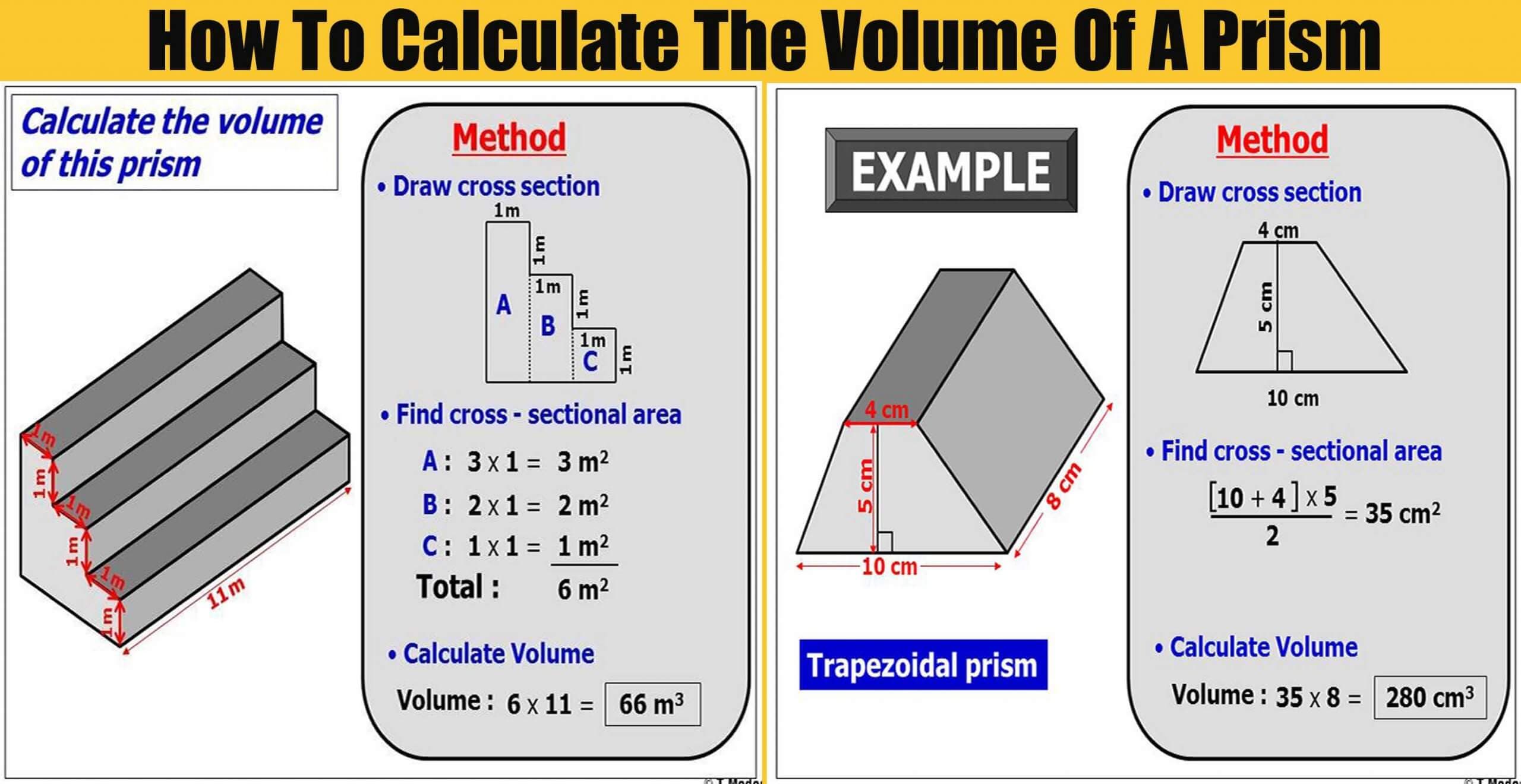 How To Calculate The Volume Of A Prism