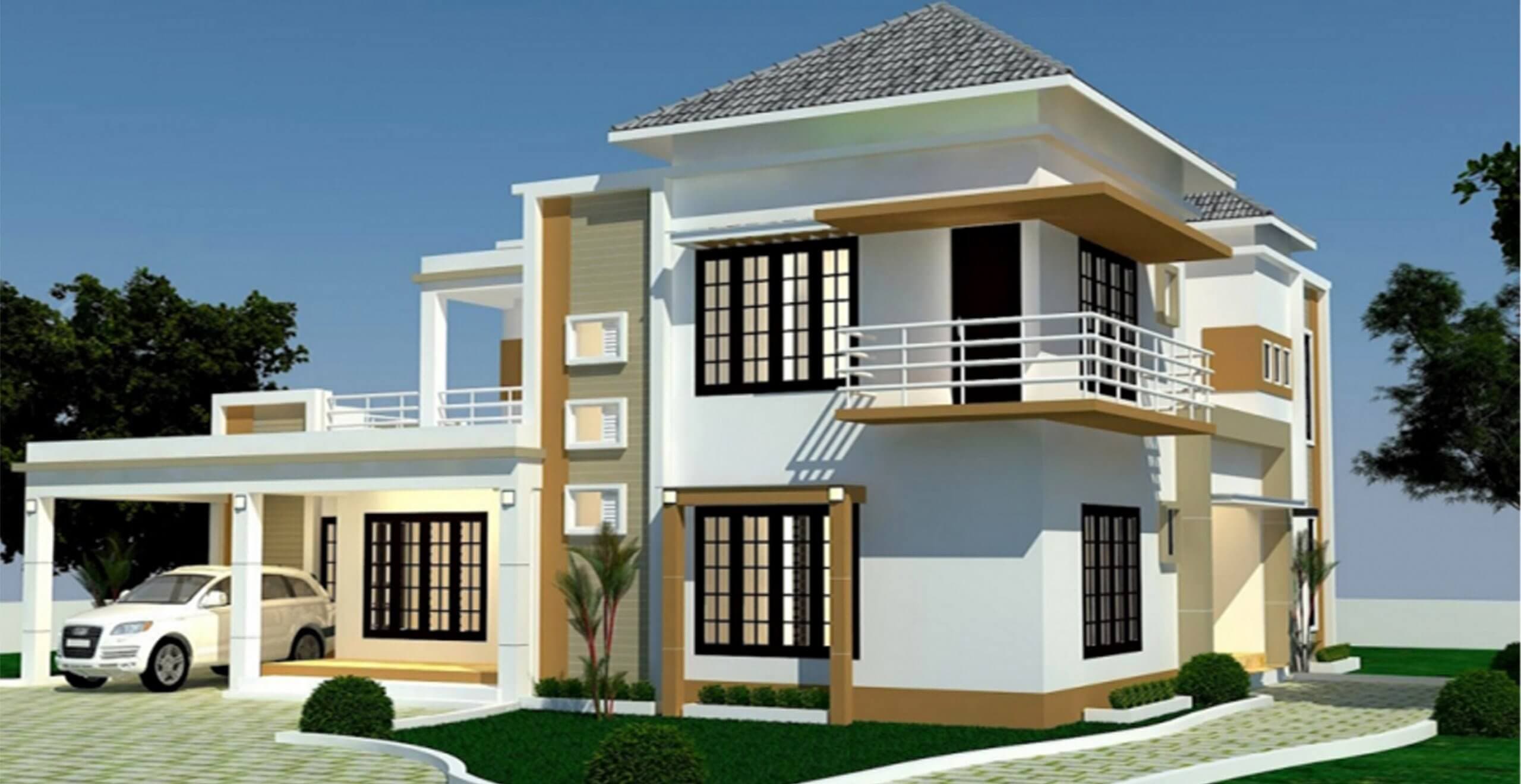 2 Story 4 Bedroom Villa Concept With Plan