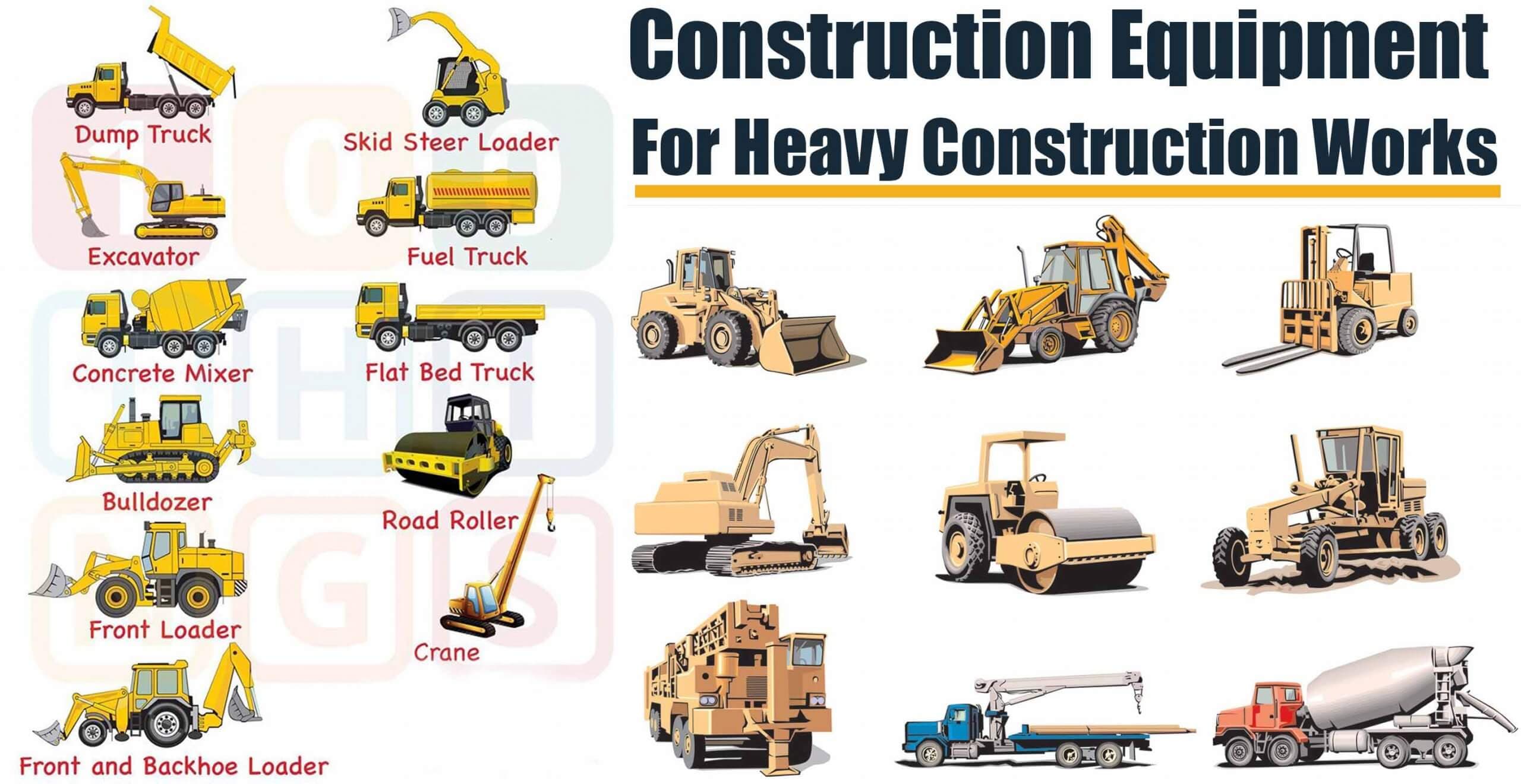 Construction Equipment For Heavy Construction Works