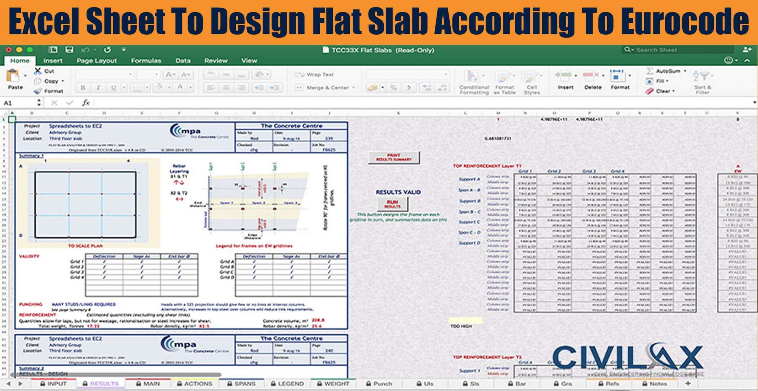 Excel Sheet To Design Flat Slab According To Eurocode