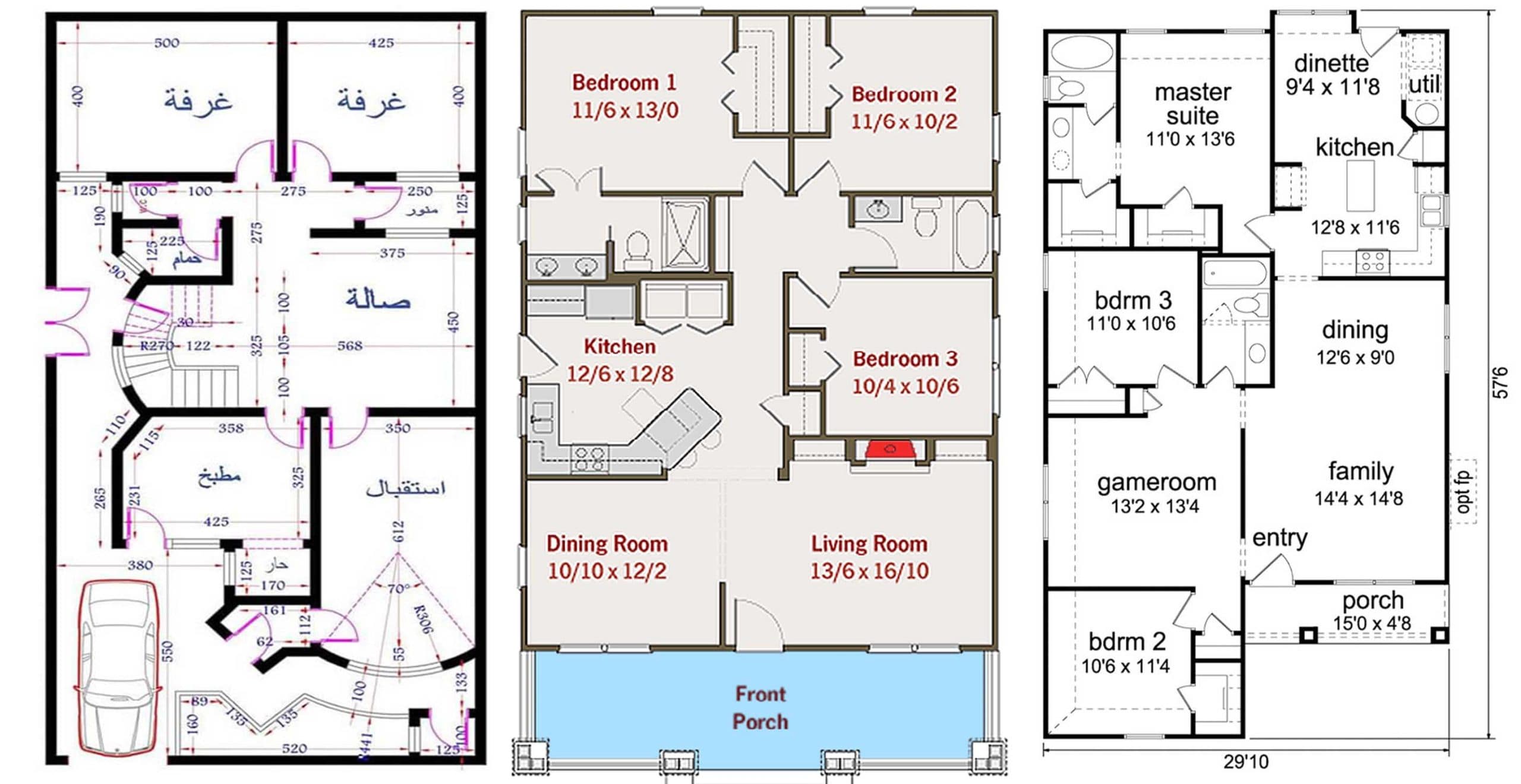 Top 50 Amazing House Plans For Different Size Areas