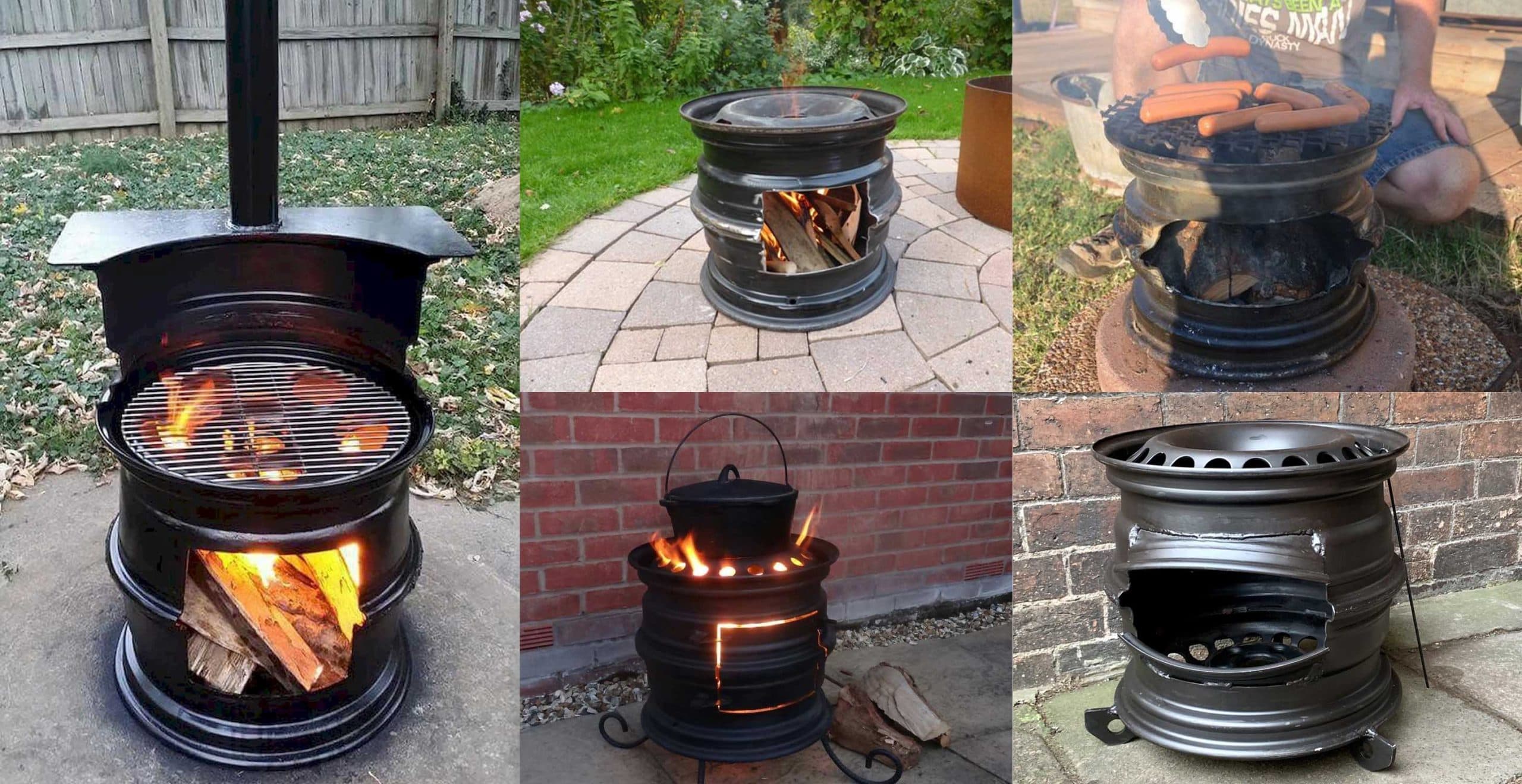 Amazing Wheel Rim Fire Pit Design Ideas