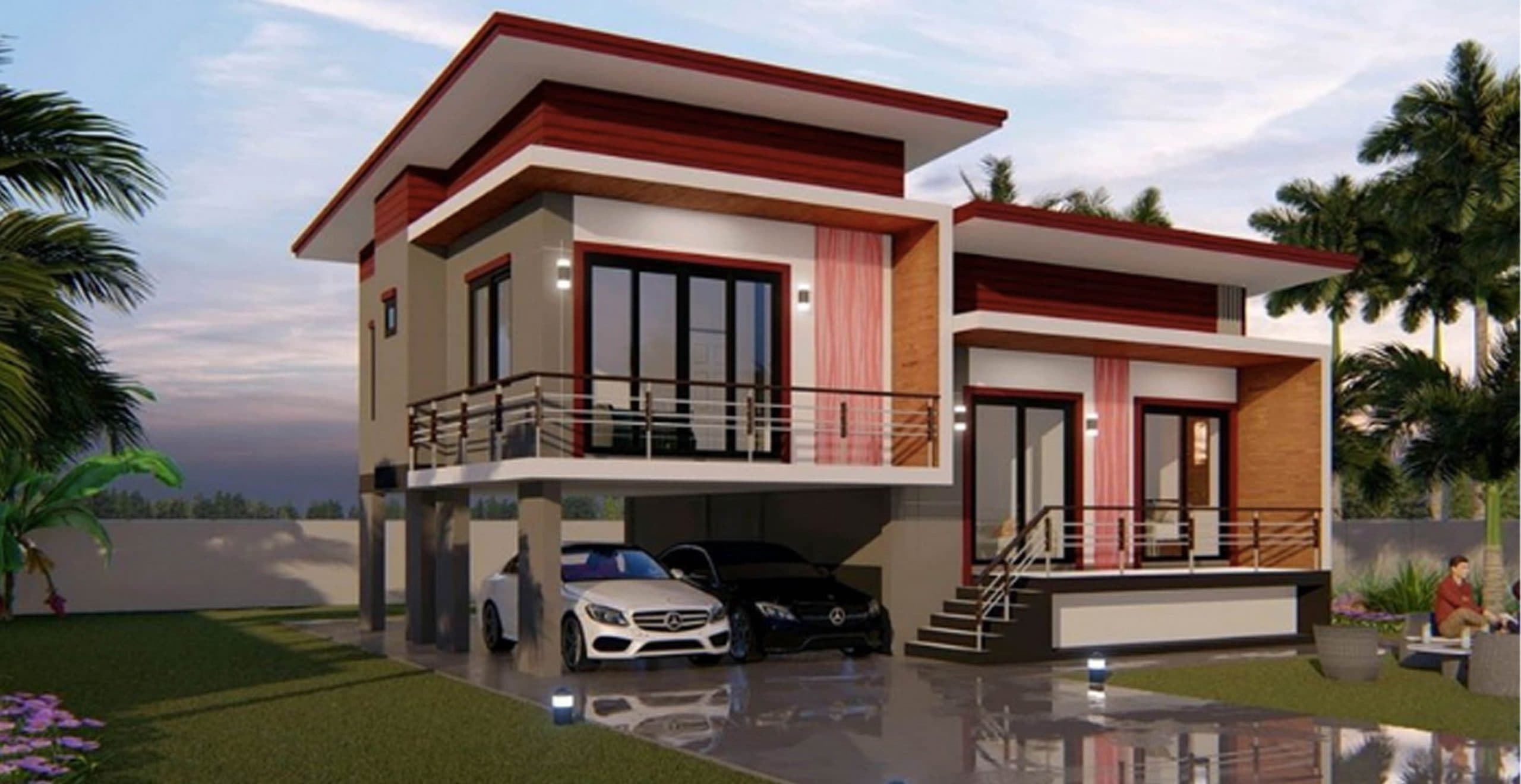 Lovely Split-level House With Four Bedrooms And Plan