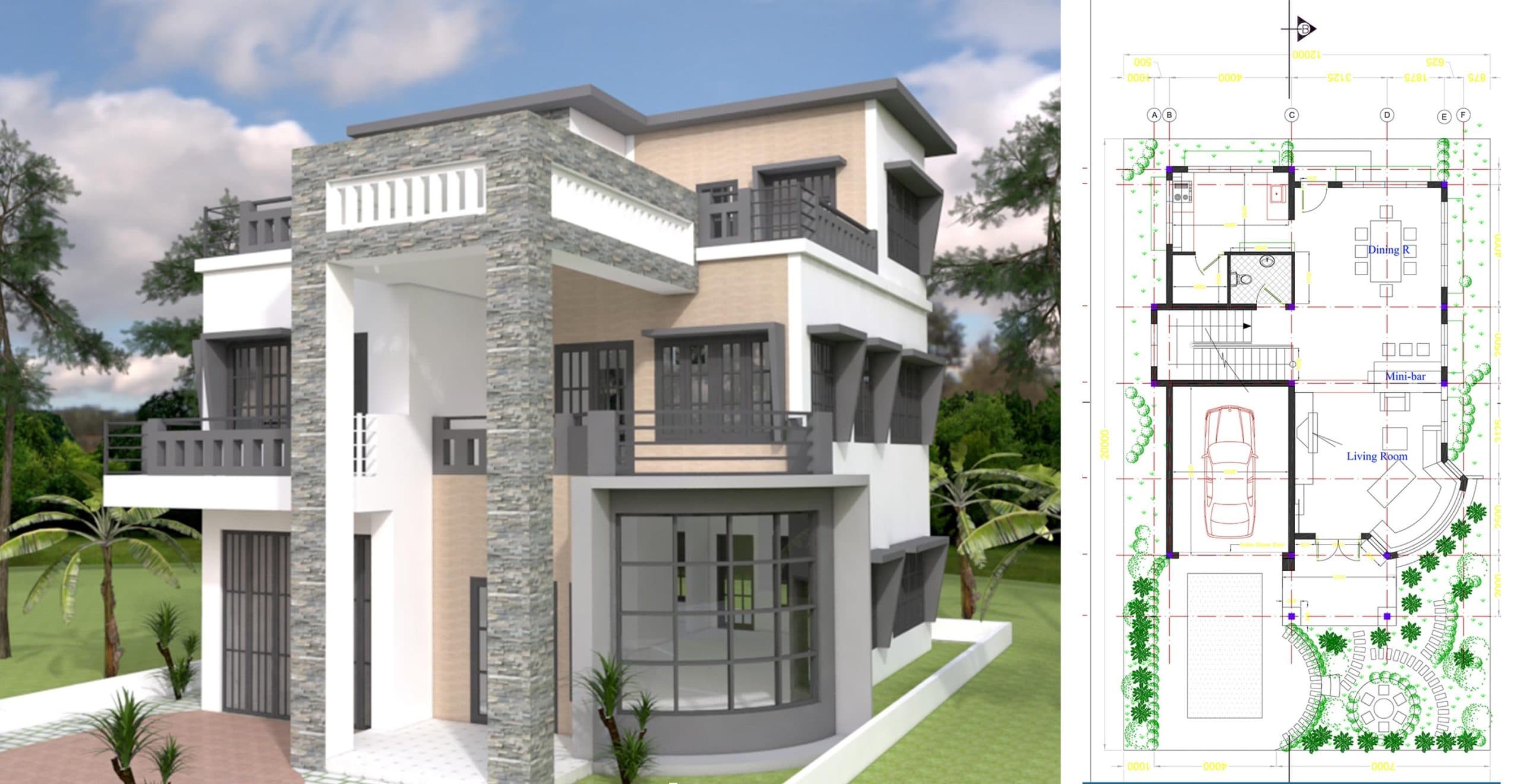 House Plans 9×14.5 With 4 Bedrooms