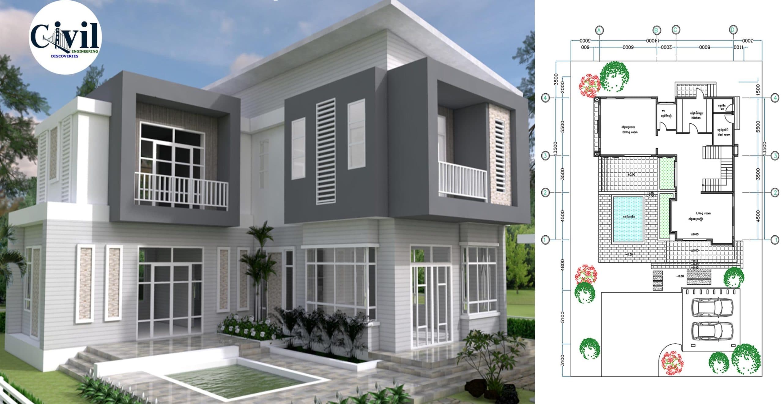 House Plans 14×13.5 With 4 Bedrooms