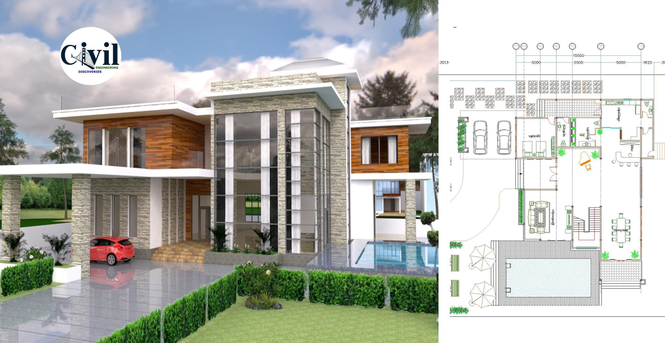 House Plans 15.5×22 With 4 Bedrooms