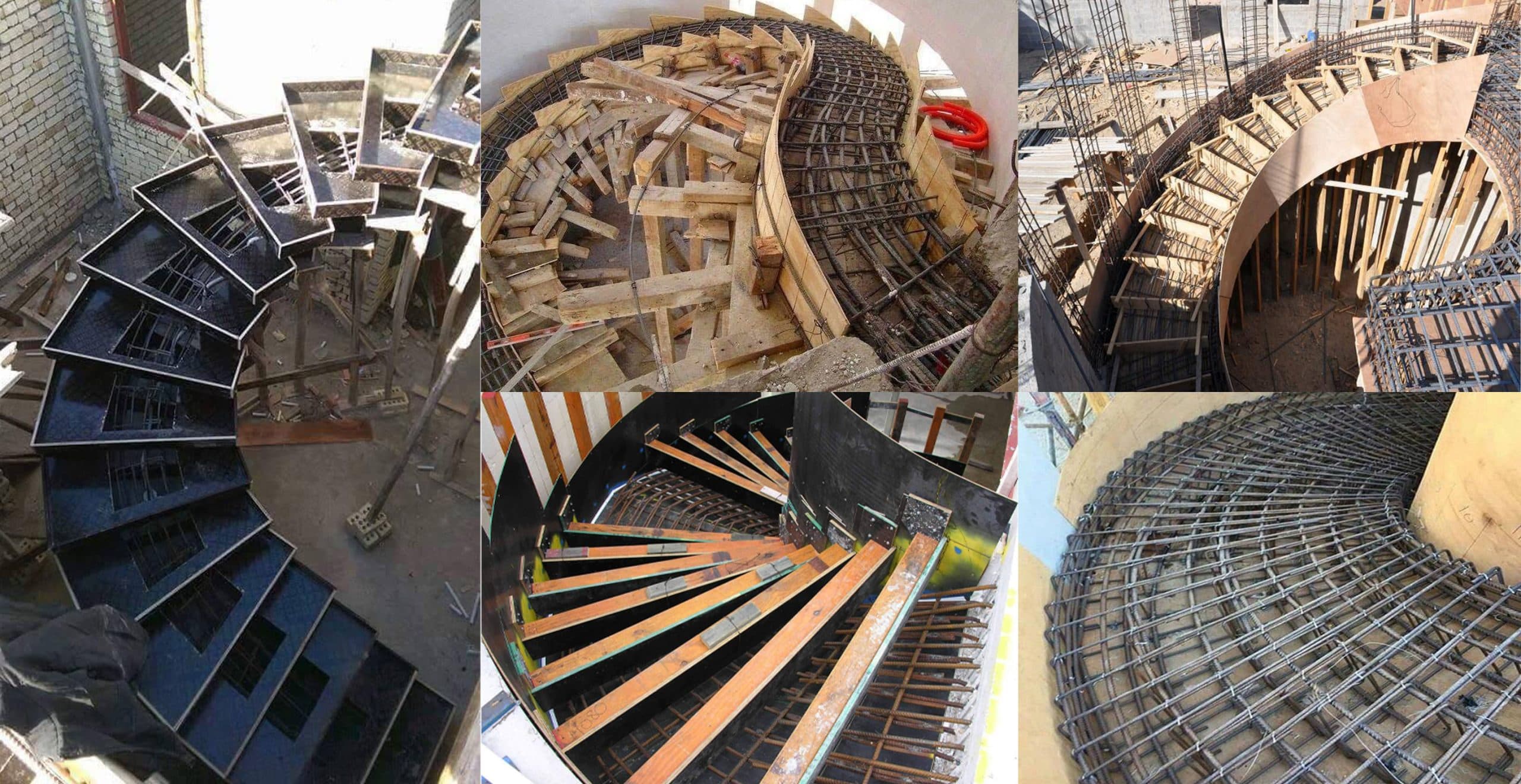 Various Type Of Formwork For Curved Concrete Stairs