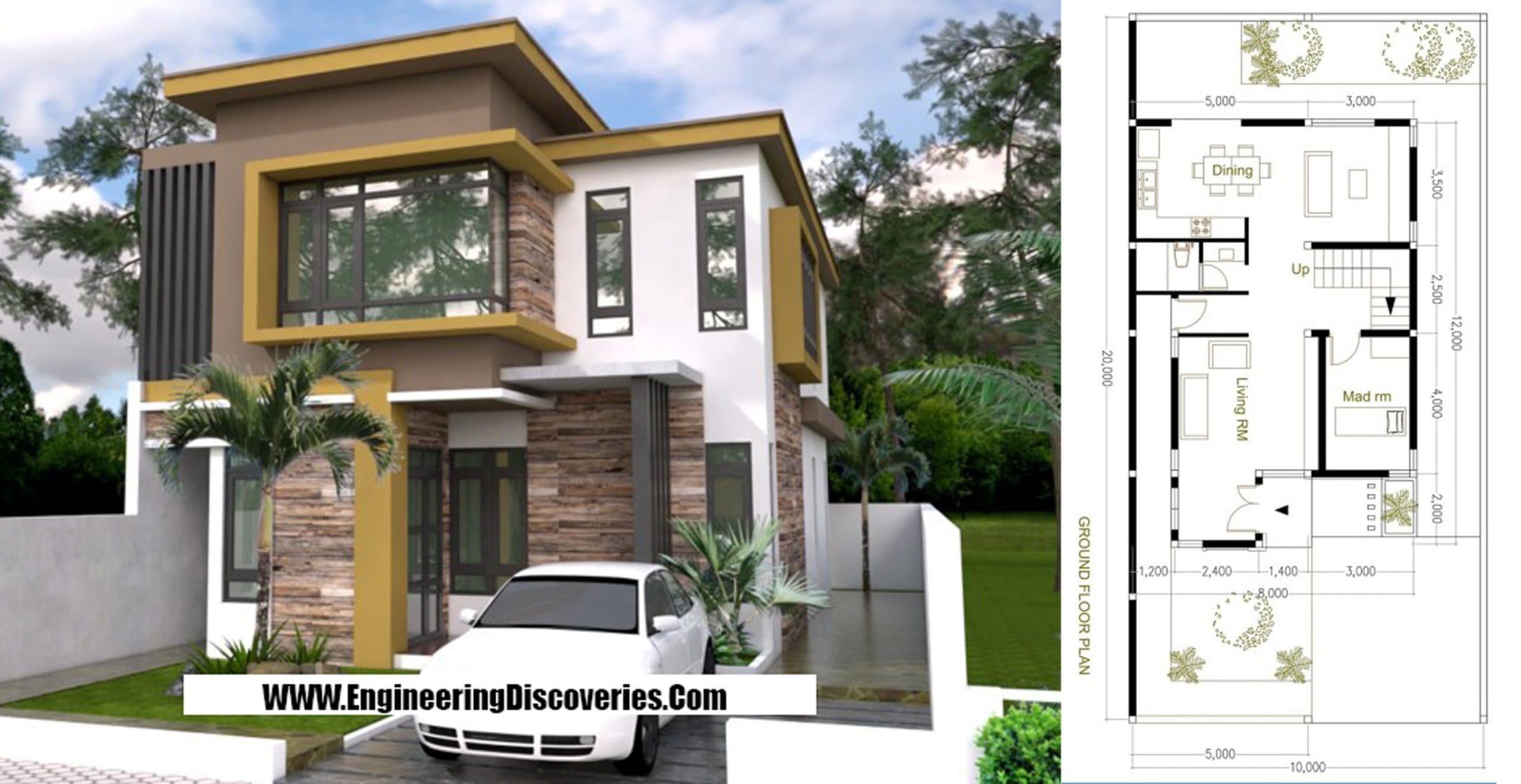 House Plans 8x12m With 4 Bedrooms