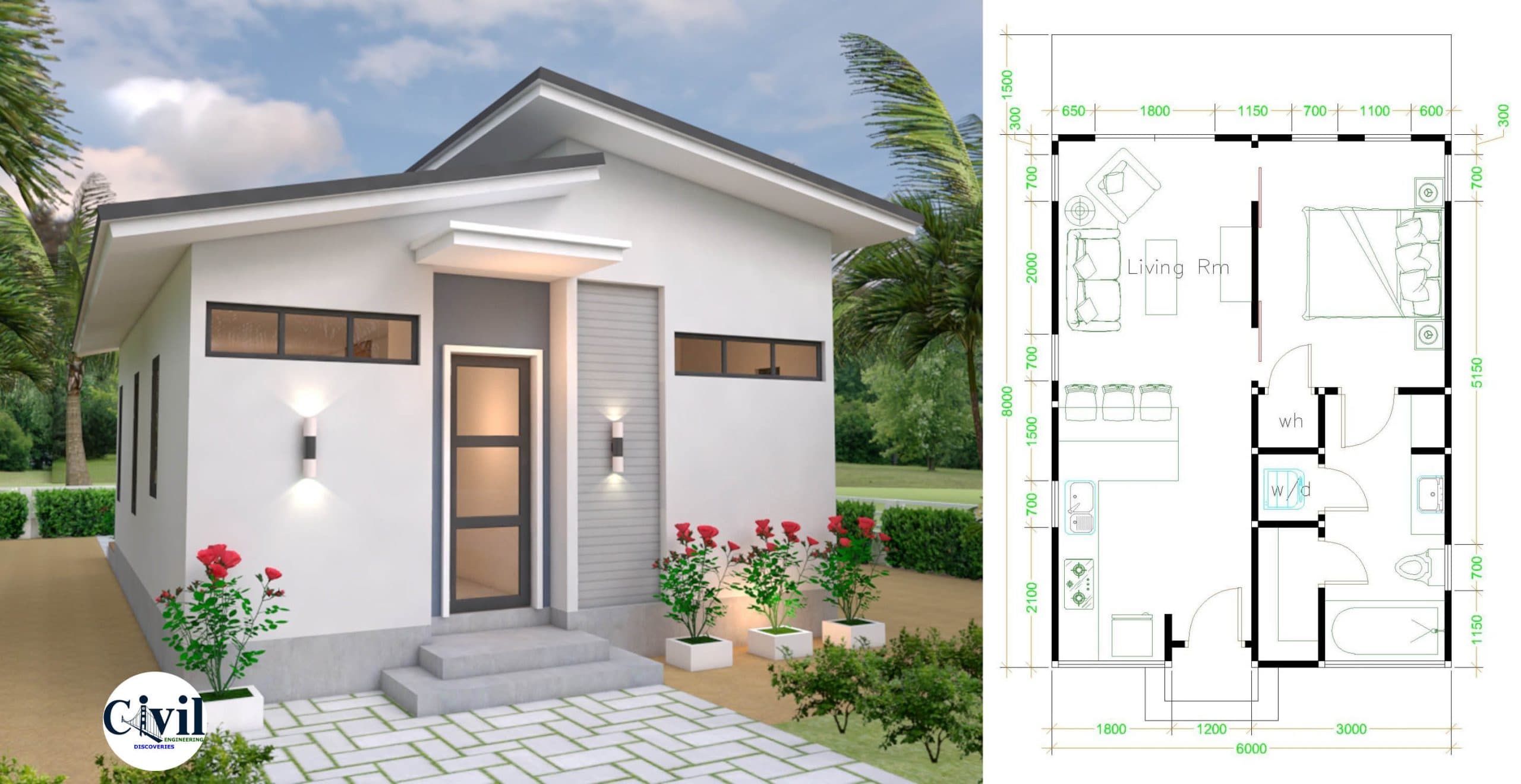 Studio House Plans 6×8 Shed Roof
