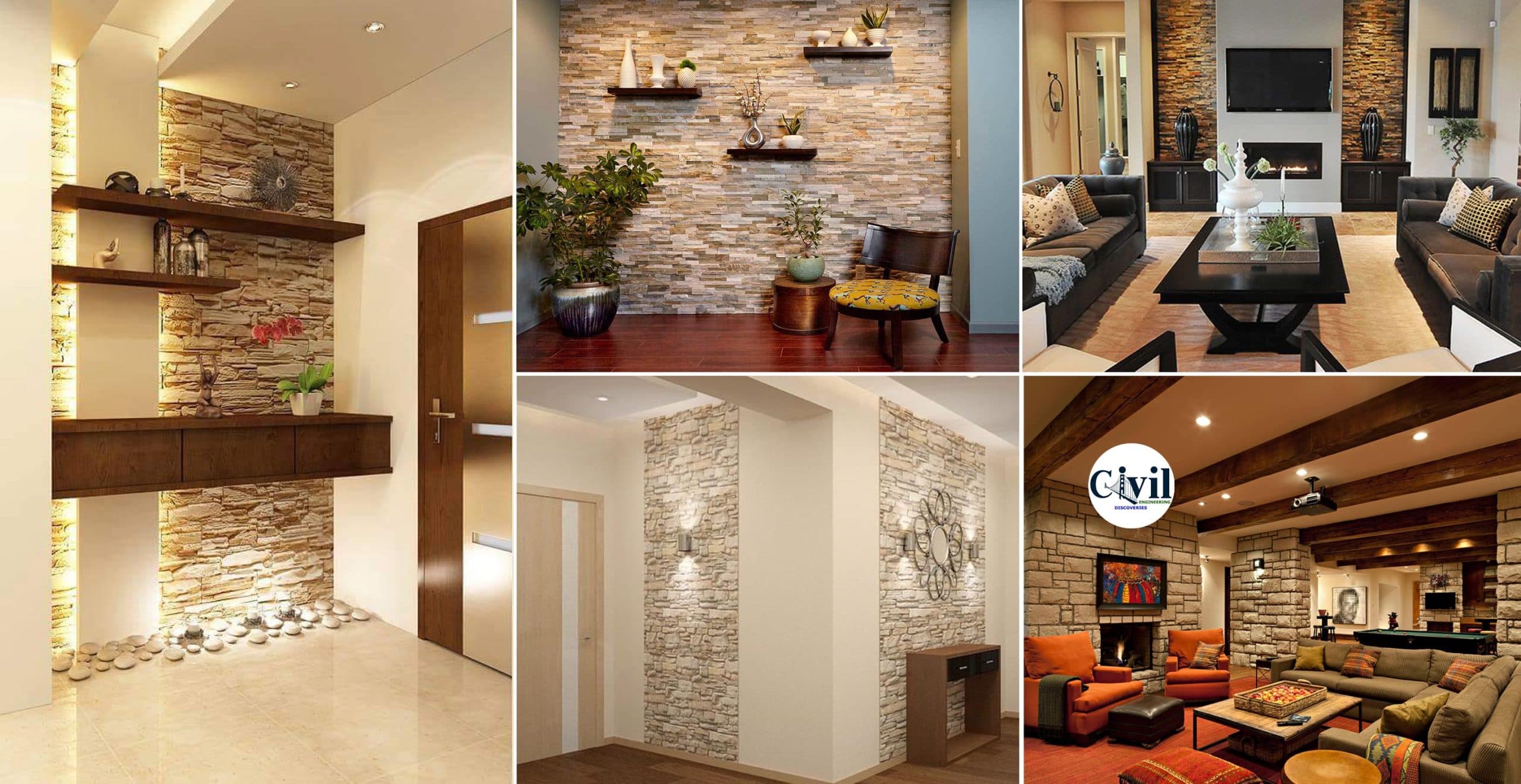 Elegant Stone Wall Interior Design Ideas