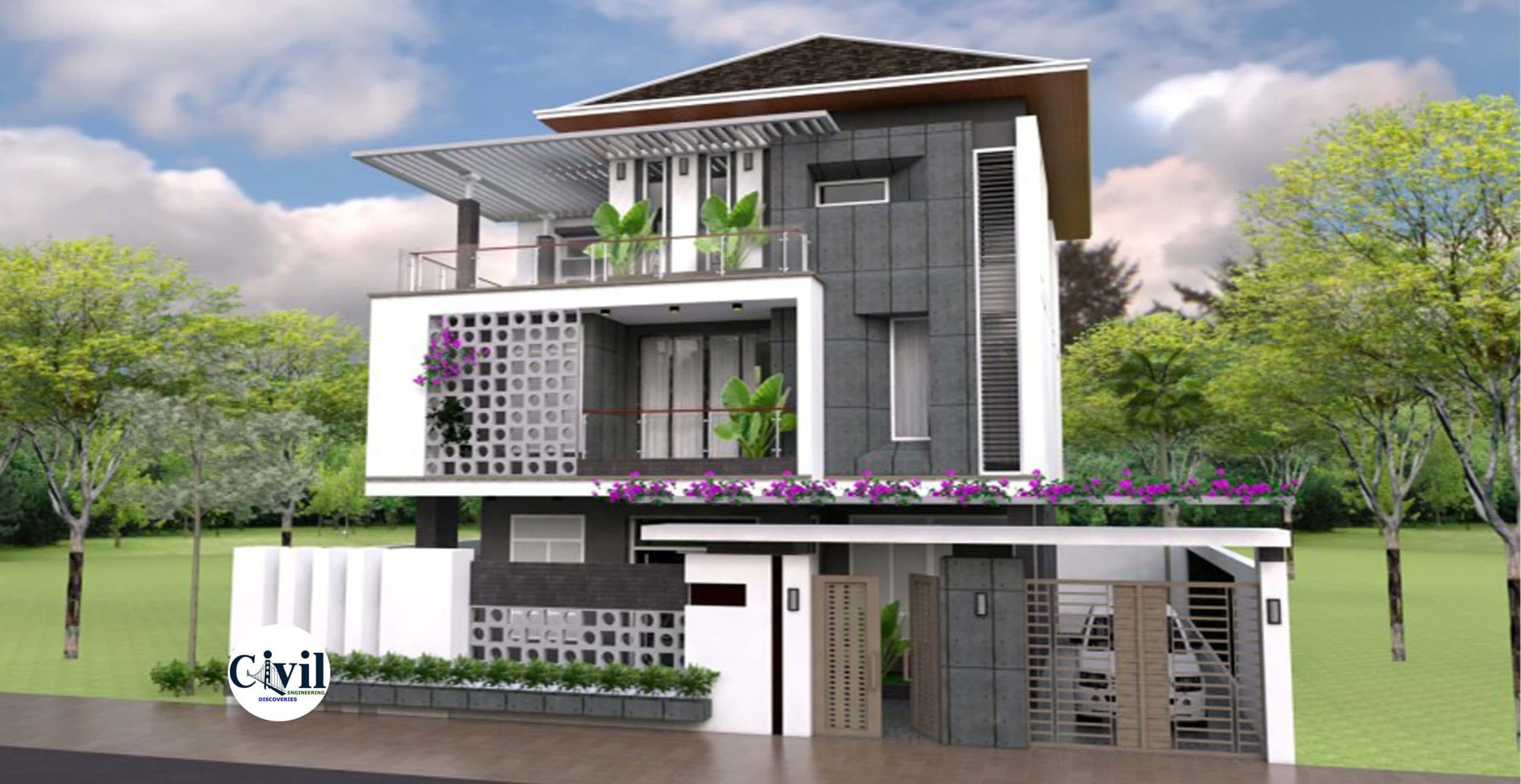 3D Home Design Plan 15x15m