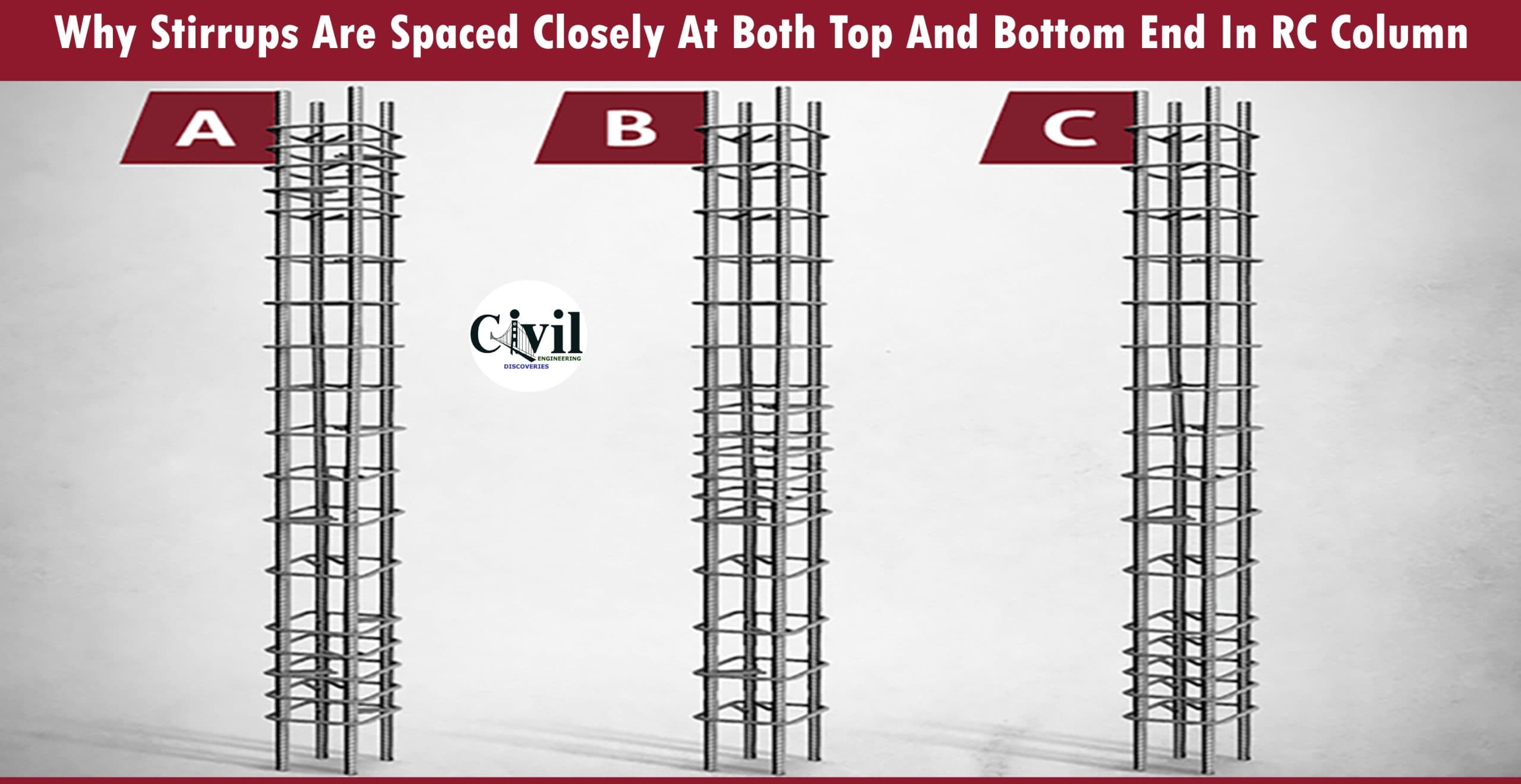 Why Stirrups Are Spaced Closely At Both Top And Bottom End In RC Column? What’s The Purpose Of Doing It?