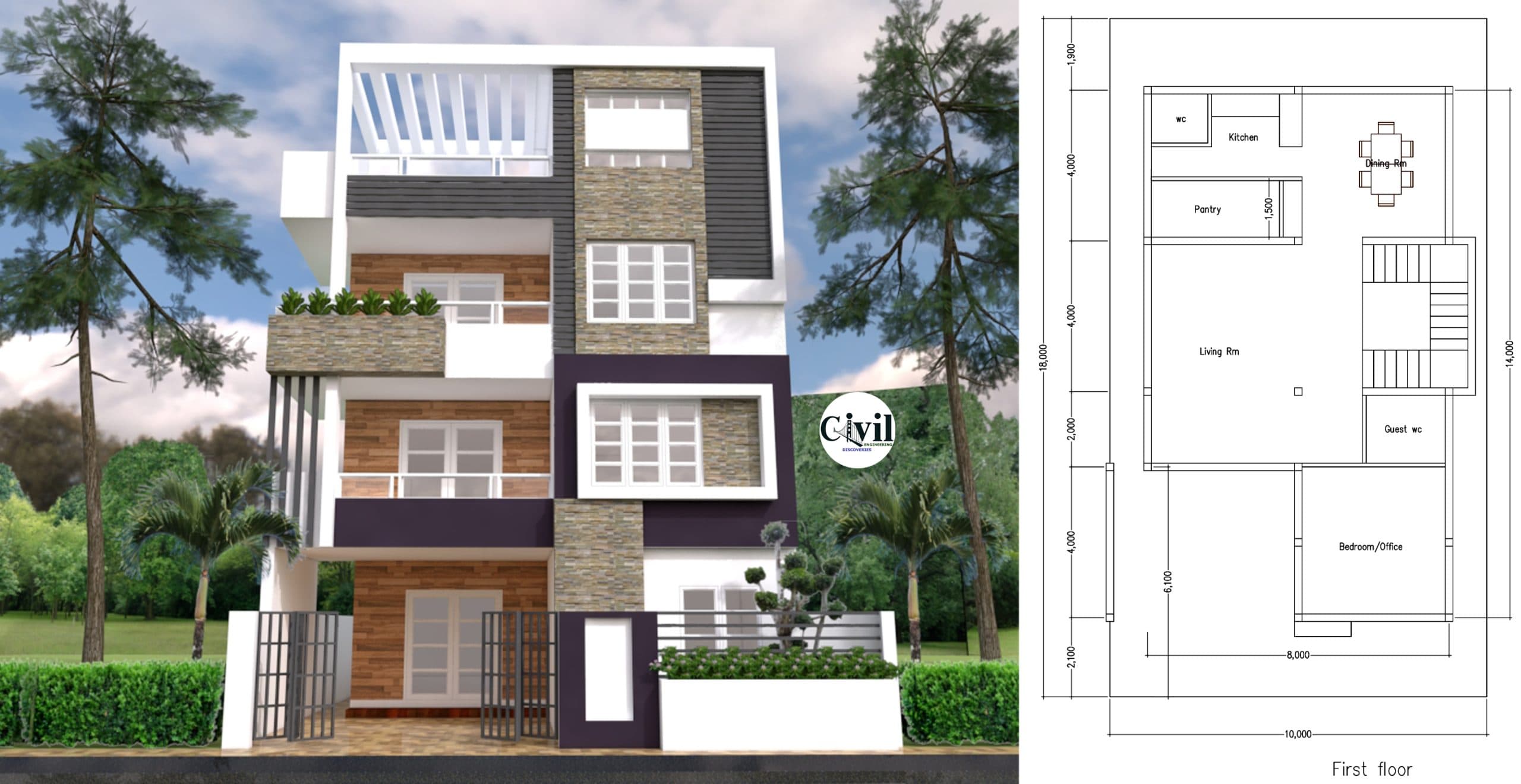 House Plan 8X14M 26X46F
