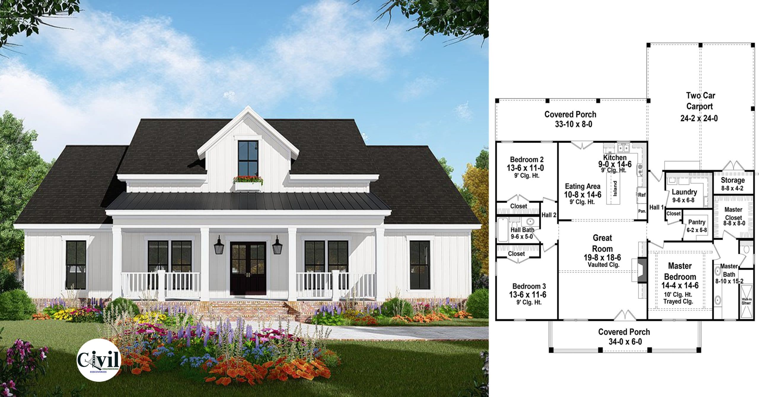 1800 Sq Ft Brilliant Single Floor House  With 3 Beds