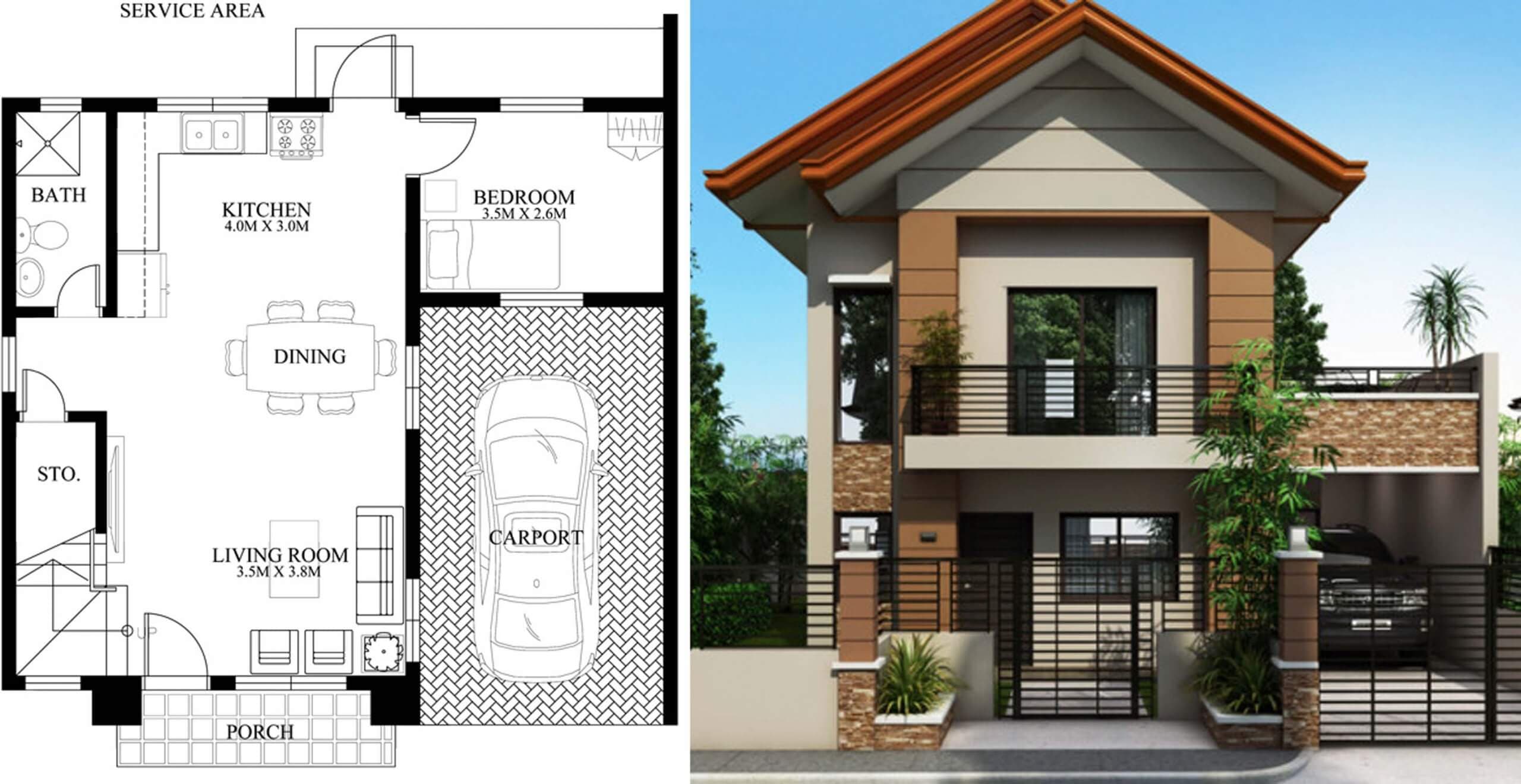 Proposed Double Storey Villa + Plan
