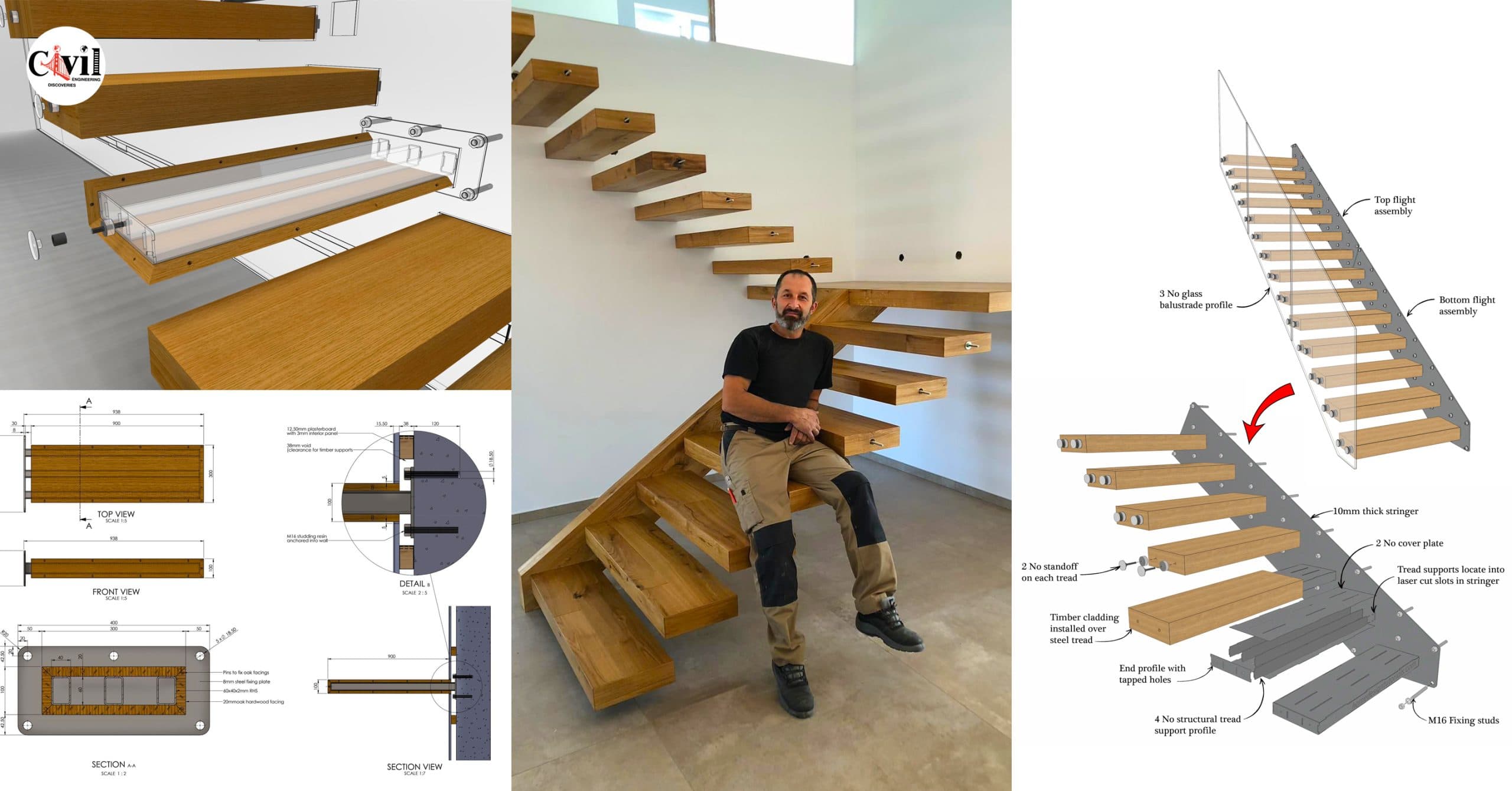 Step-by-Step Guide To Building Cantilevered Stairs | Engineering ...