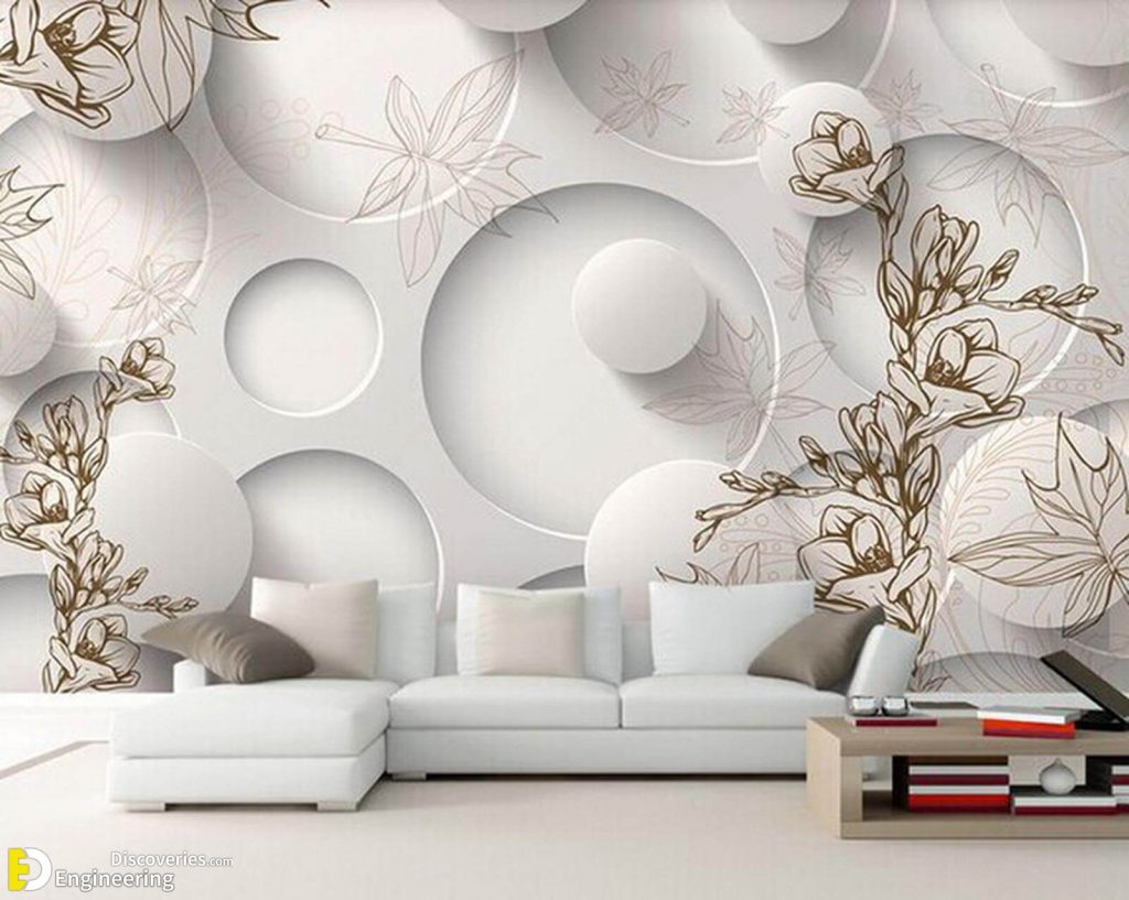 3 D Wall Paper For Living Room