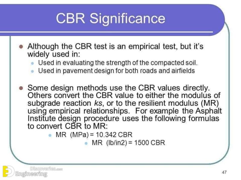 California Bearing Ratio (CBR) Test | Engineering Discoveries