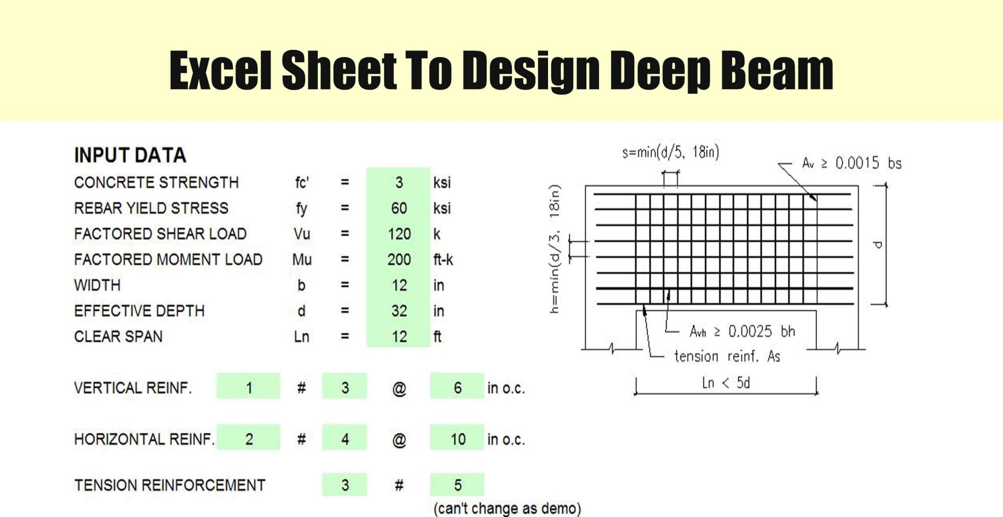 excel sheet for rcc beam design