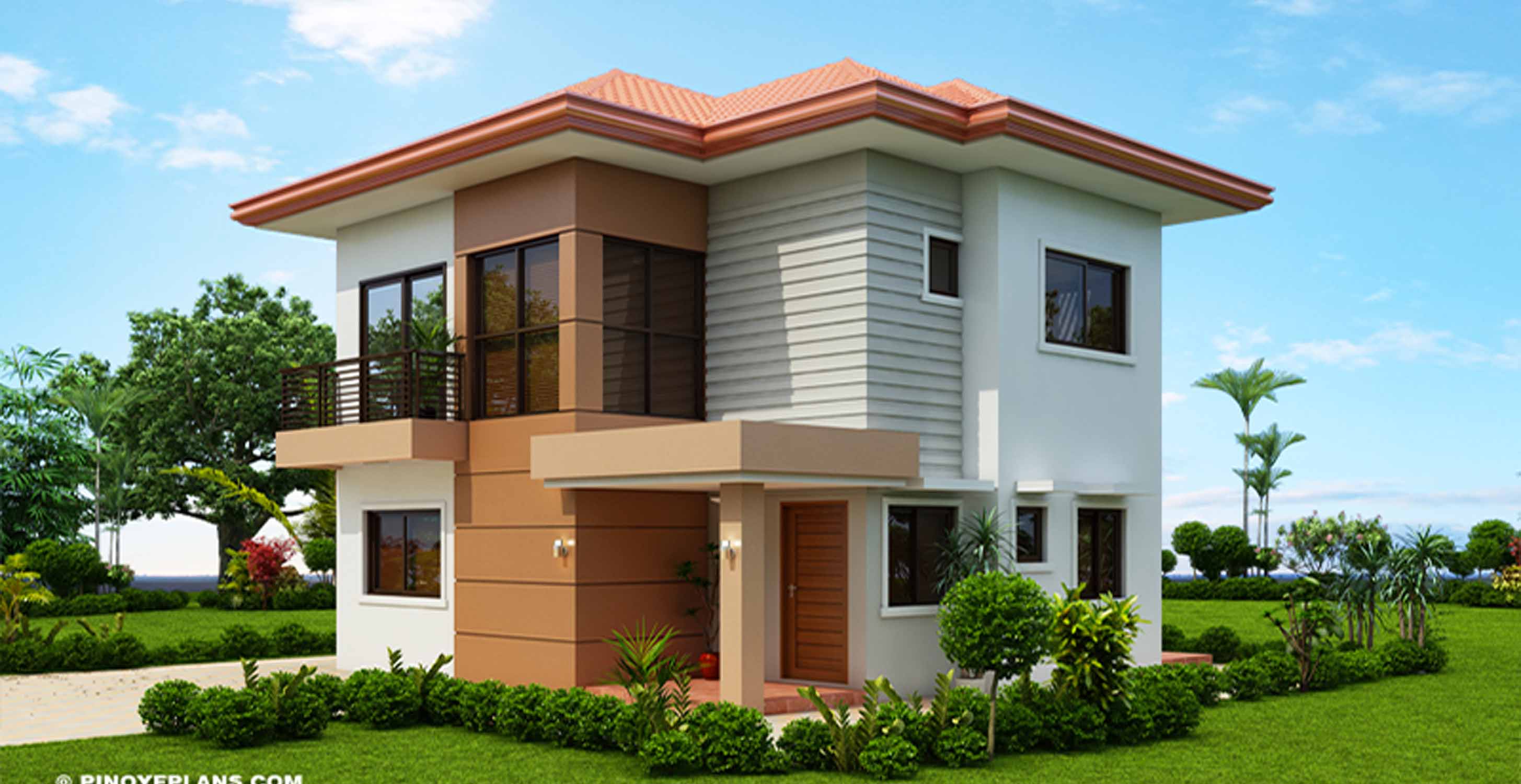 Elisa - Four Bedroom Compact Two Storey House Design With plans ...