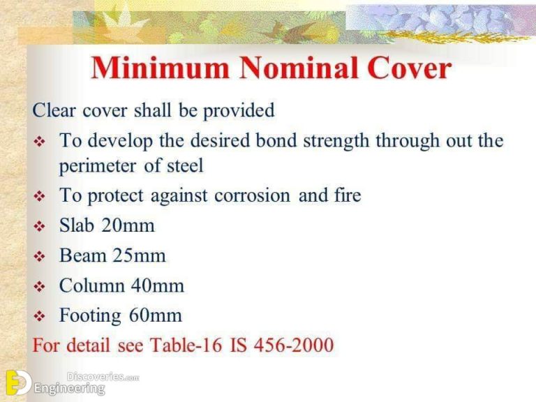 What Is The Difference Between Clear Cover, Nominal Cover And Effective