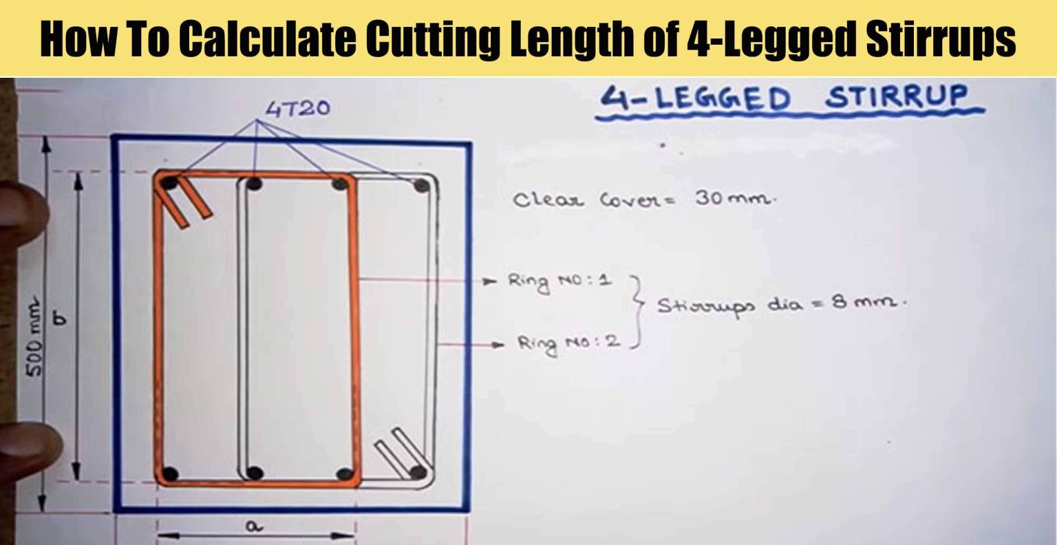 How To Calculate Cutting Length Of 4-Legged Stirrups