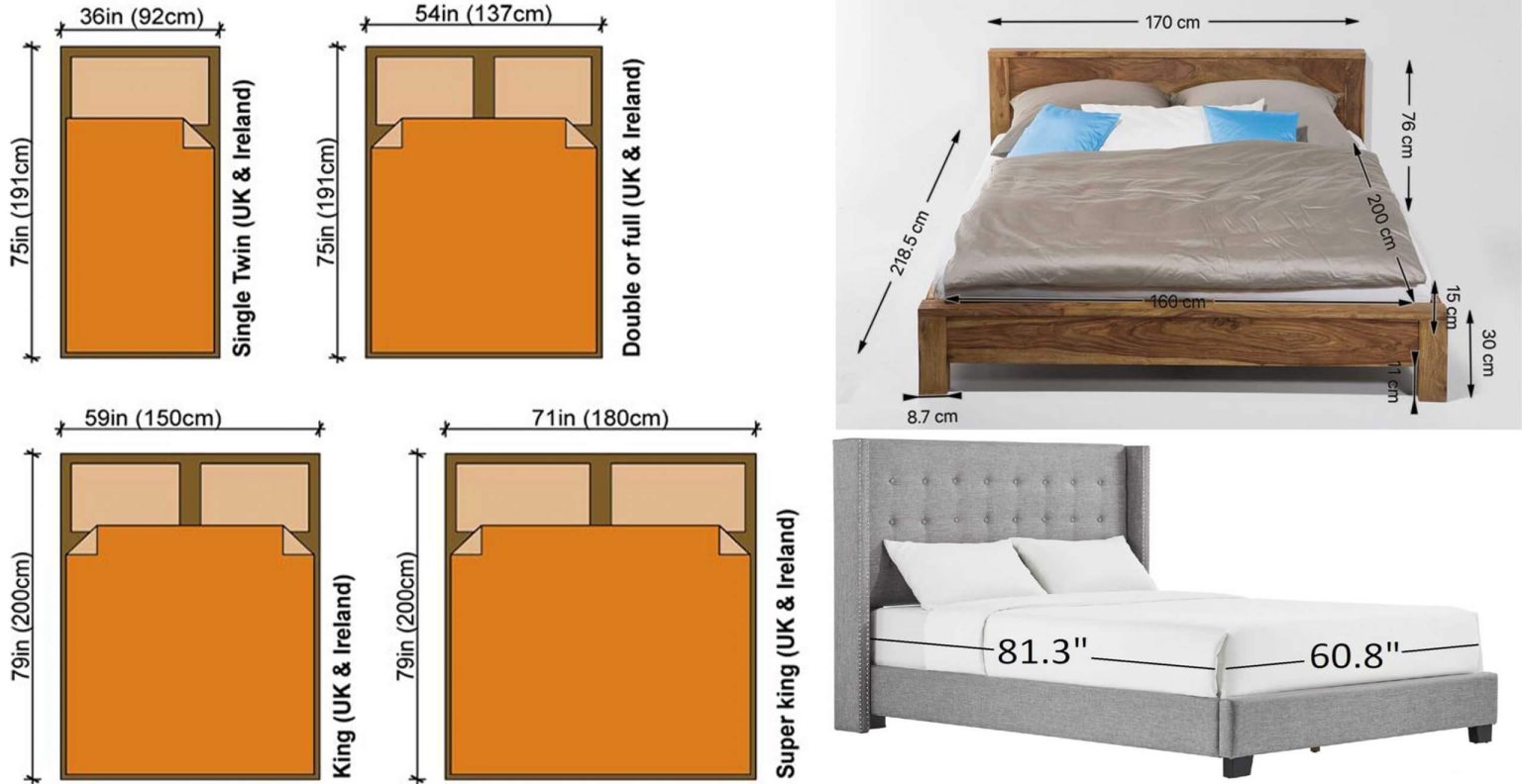 standard bedroom furniture dimensions