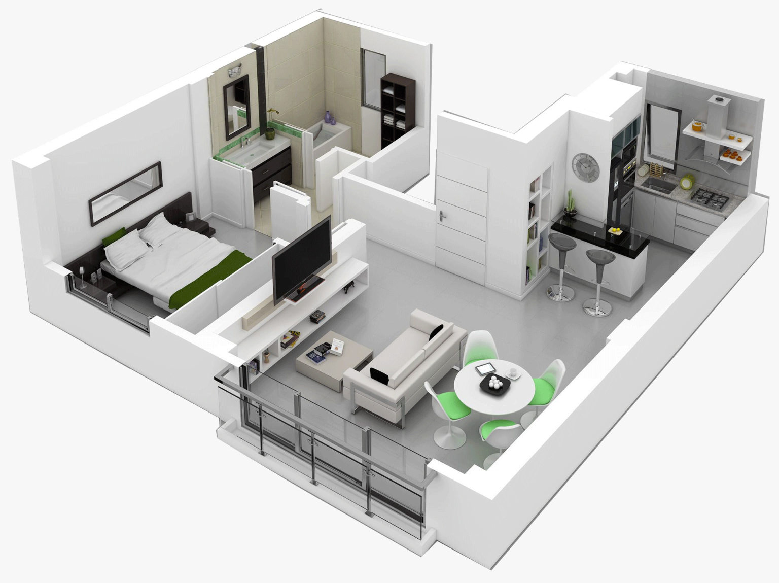 1 Bedroom Floor Plans