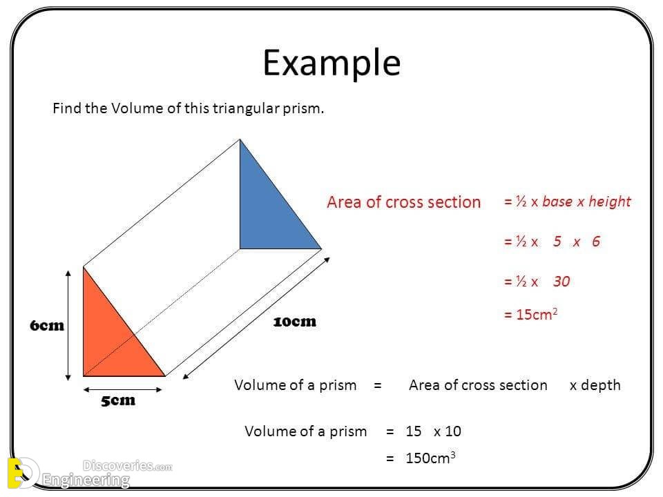 formula volume of a prism