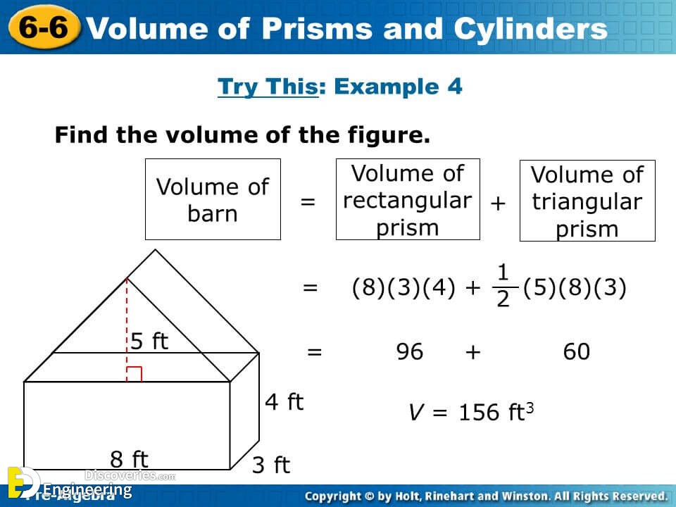 formula for volume of a triangular prism