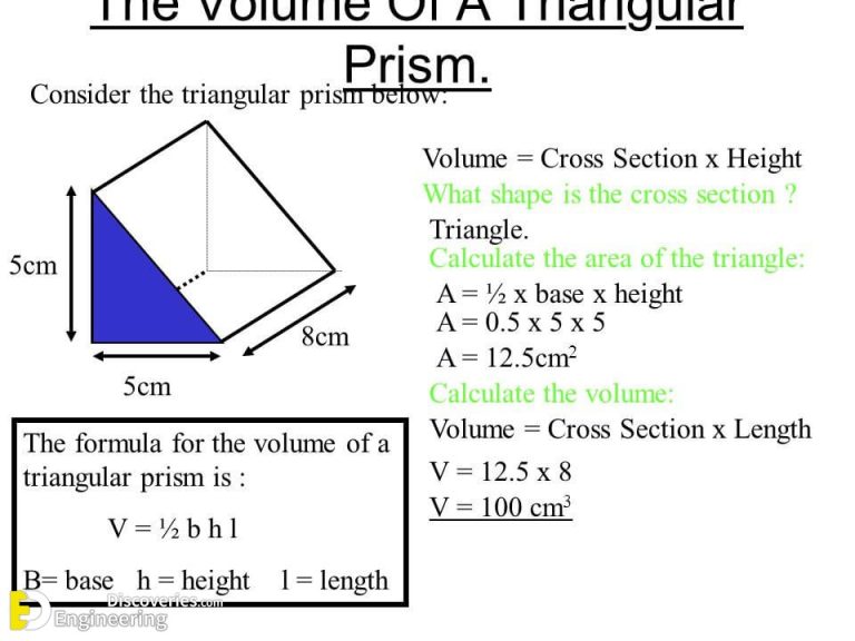 volume of a prism with triangular base