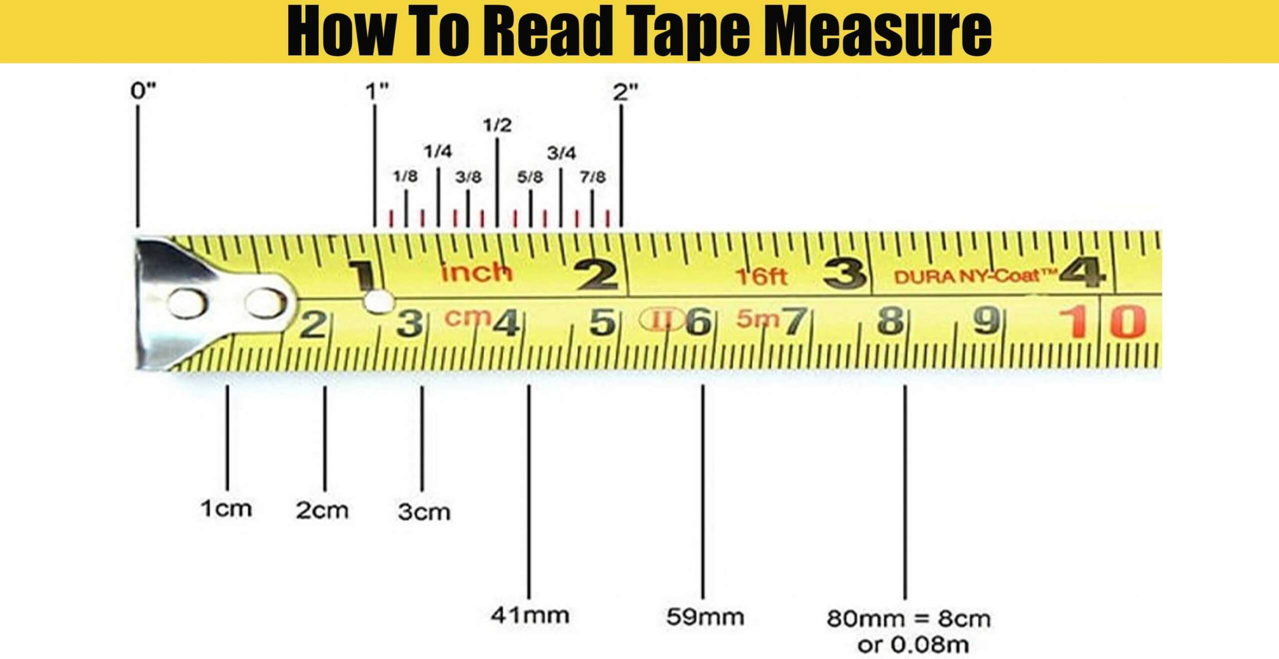 How to Read a Measuring Tape: Imperial and Metric Markings