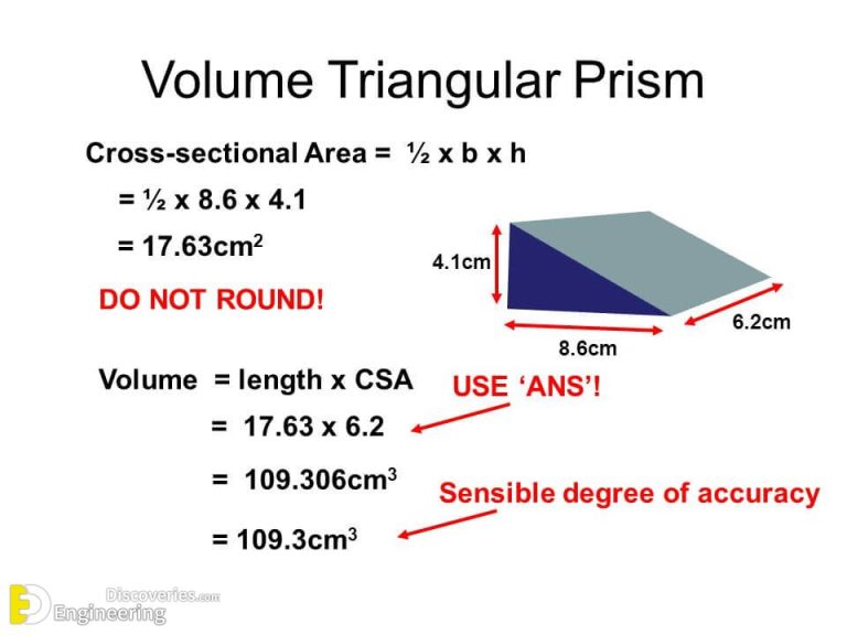 volume of triangular prism caluctor 2 sides