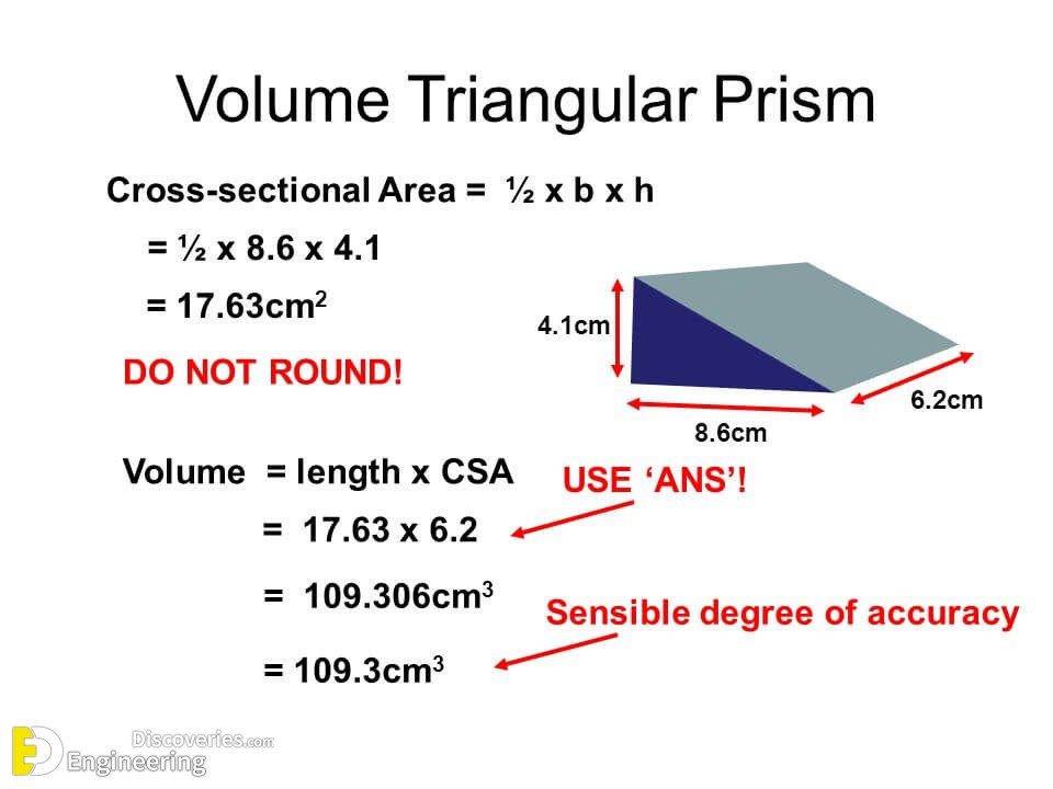 volume of triangular prism formula